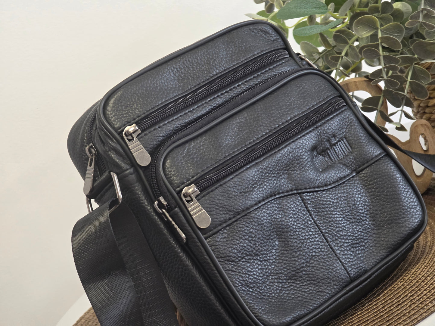 Black Leather Satchel