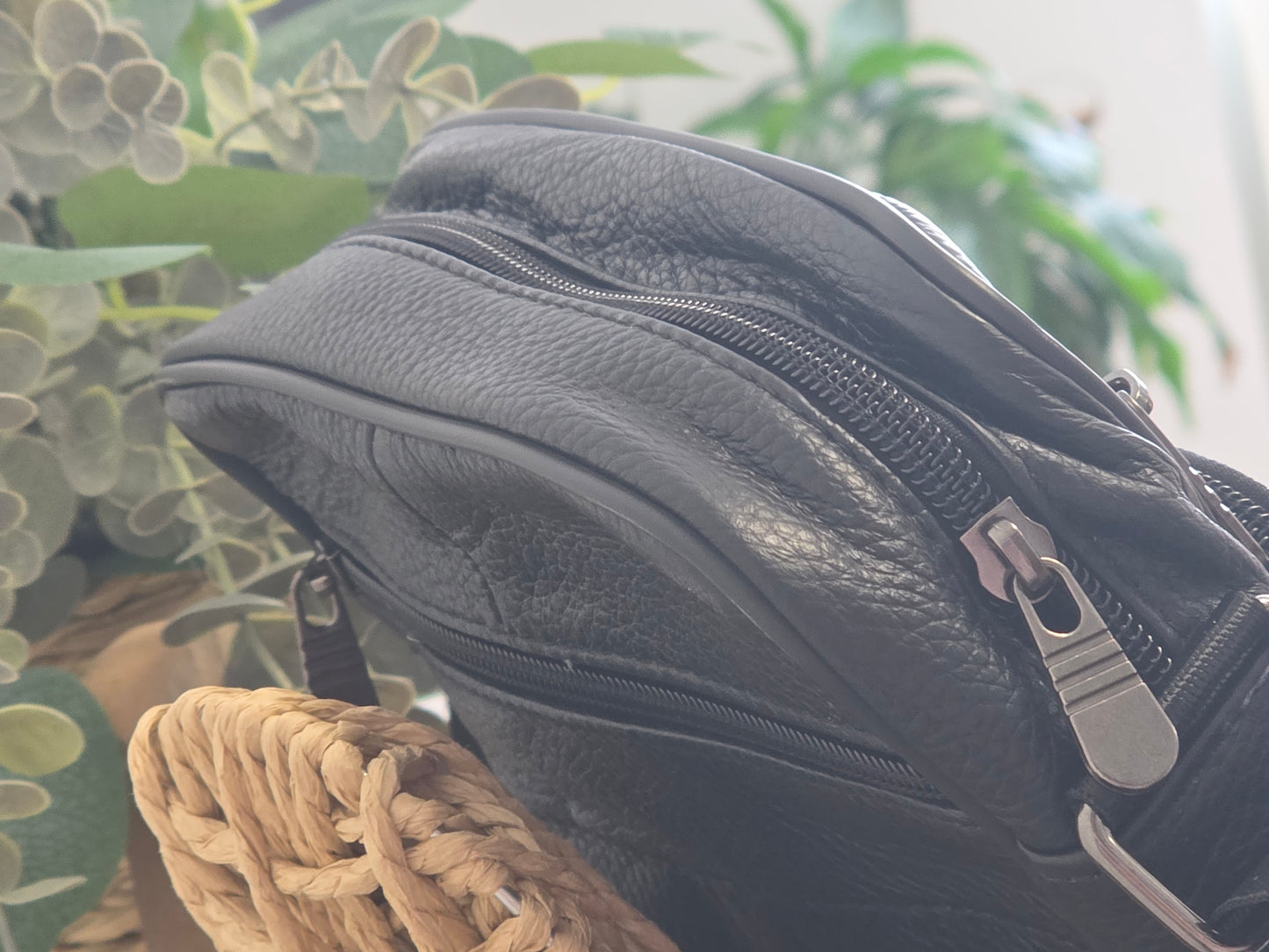 Black Leather Satchel