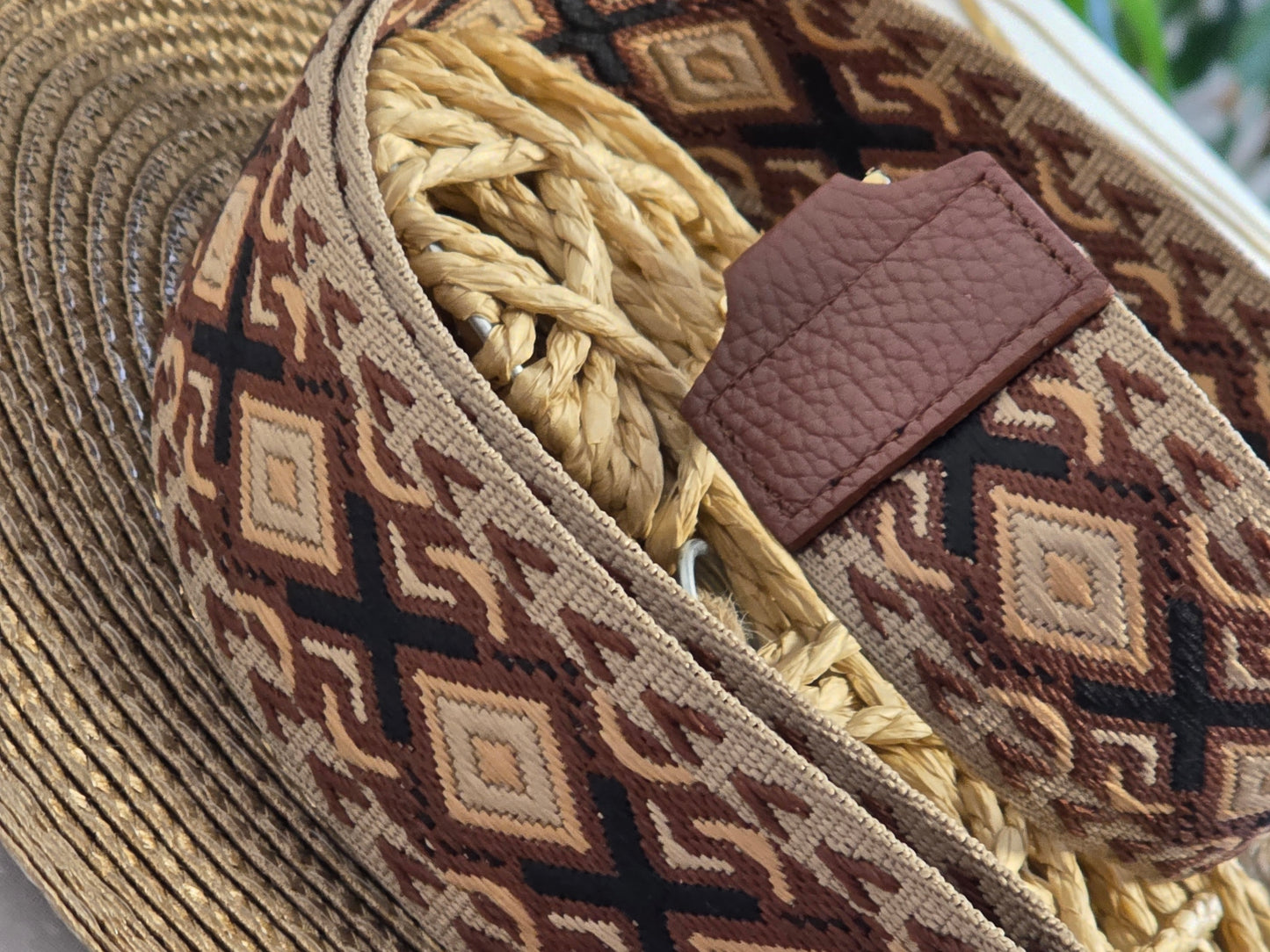 Bandoulière de Sac Chocolat Beige - N°13