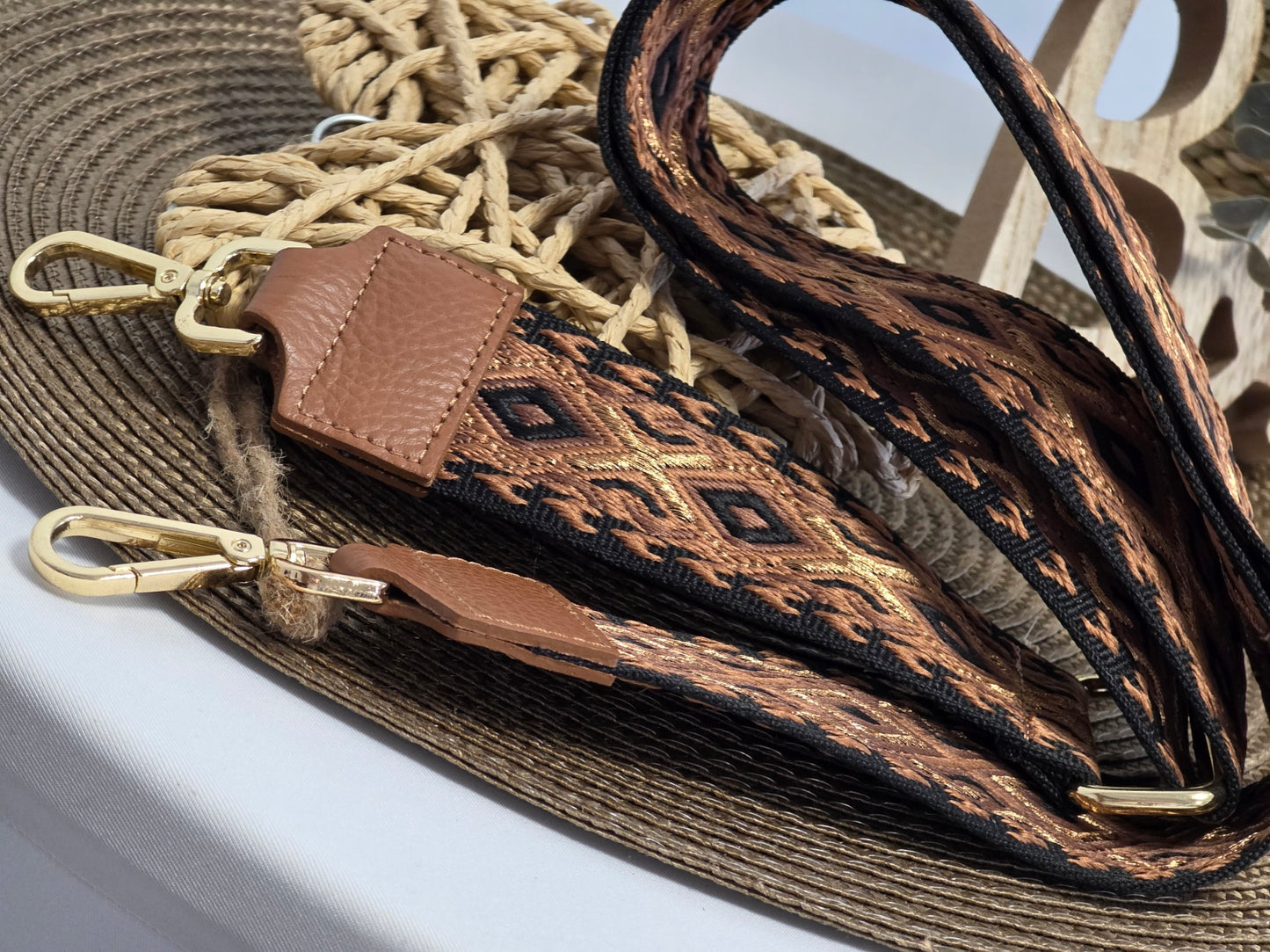 Bandoulière de Sac Camel Noir - N°17