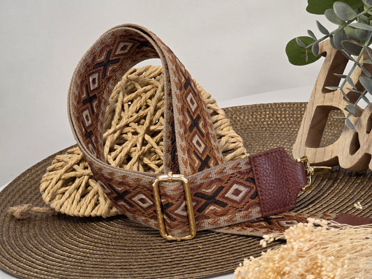 Bandoulière de Sac Beige Choco - n°19