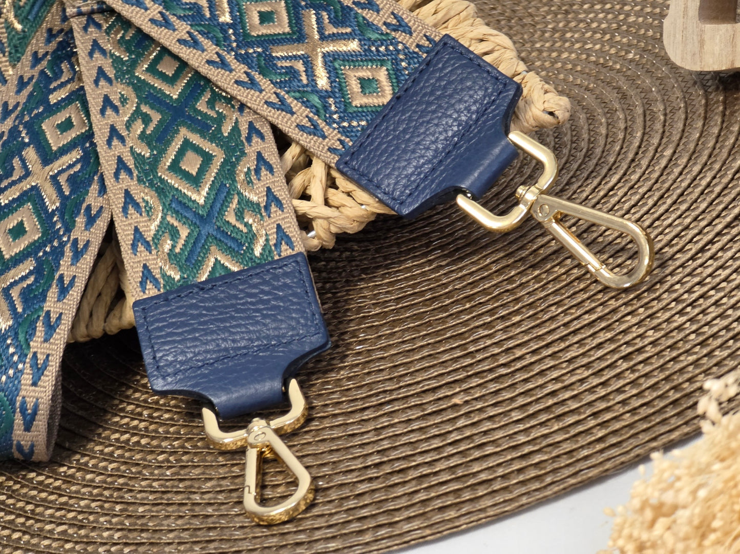 Bandoulière de Sac Bleu Beige - N°20