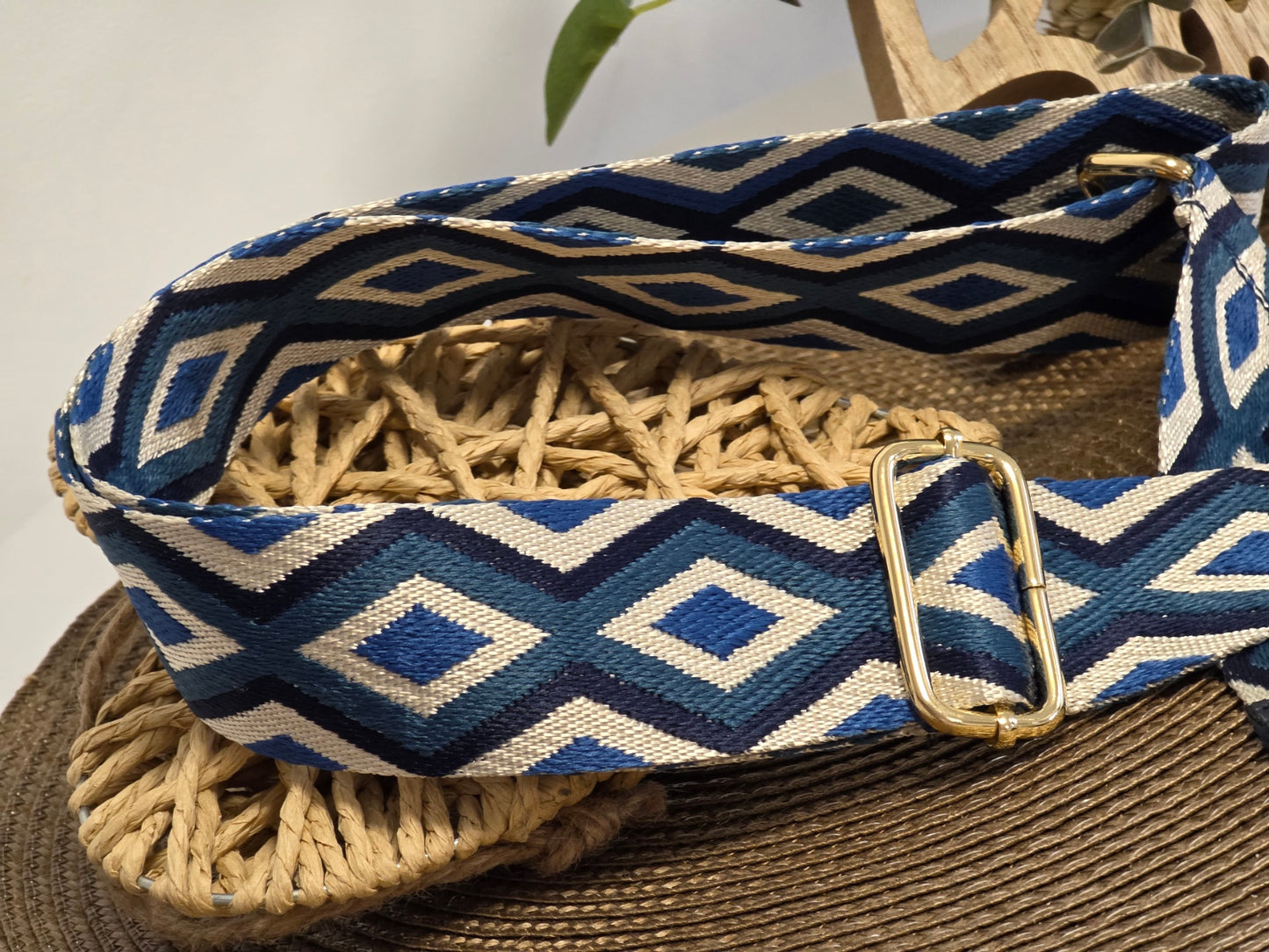 Bandoulière de Sac Style Losange Bleu Marine - N°4