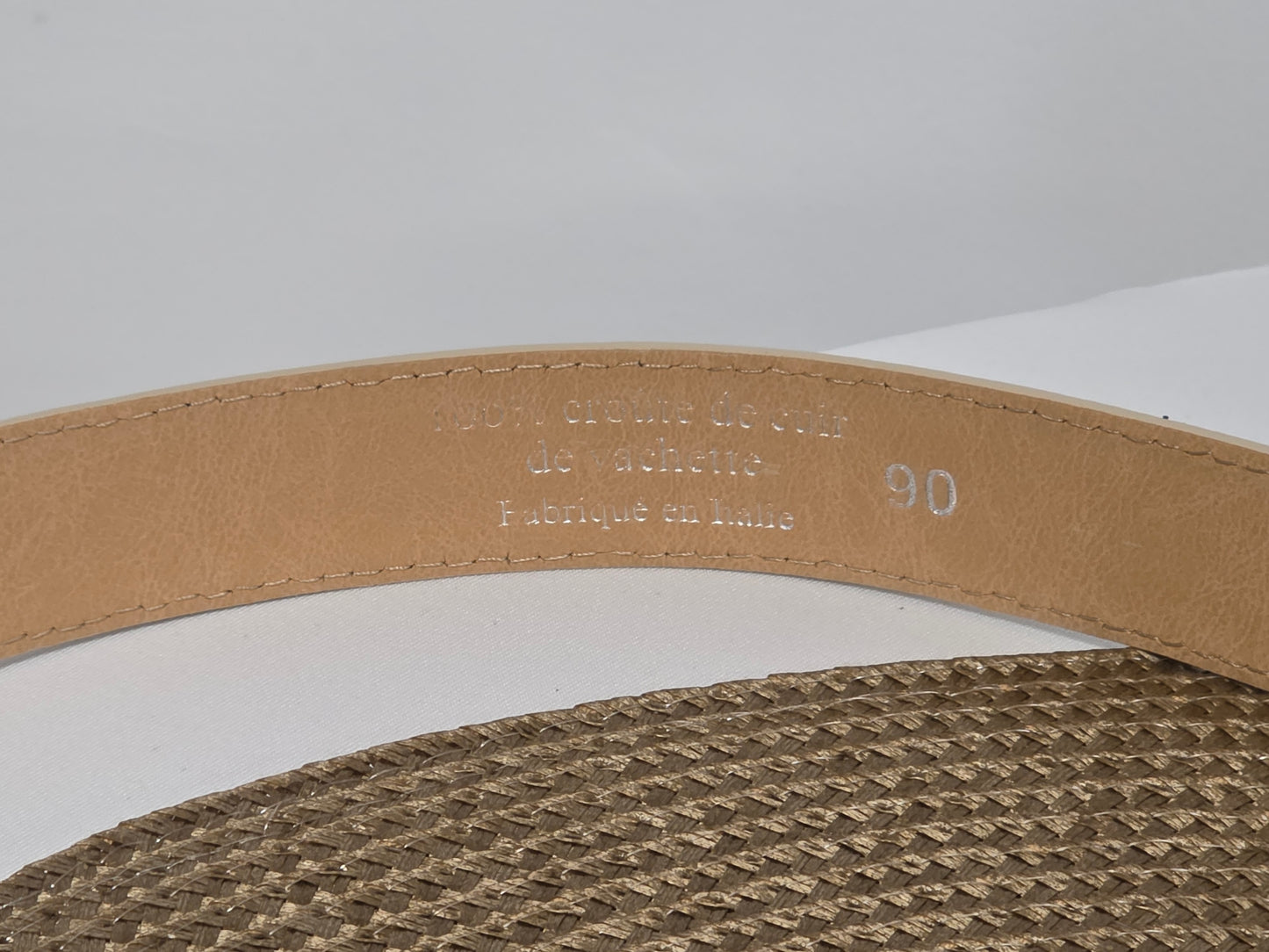 Ceinture croûte de Cuir Doré