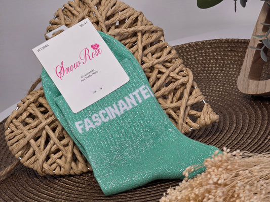 FASCINANTE - Chaussette à Paillette Vert