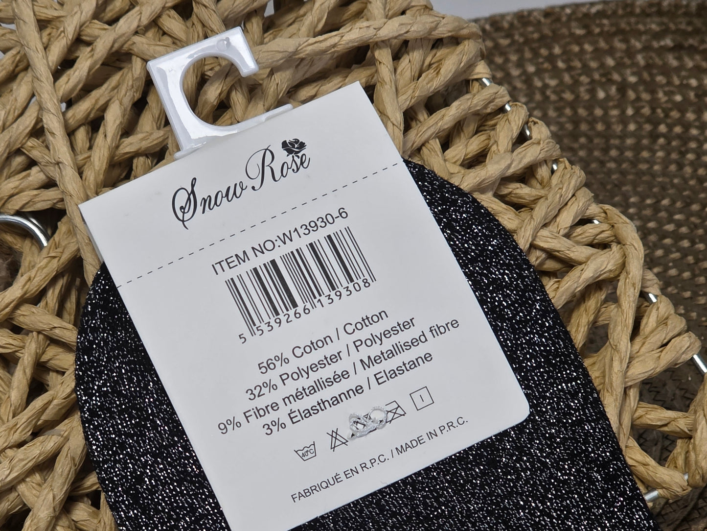 MAMIE - Chaussette à Paillette Noir