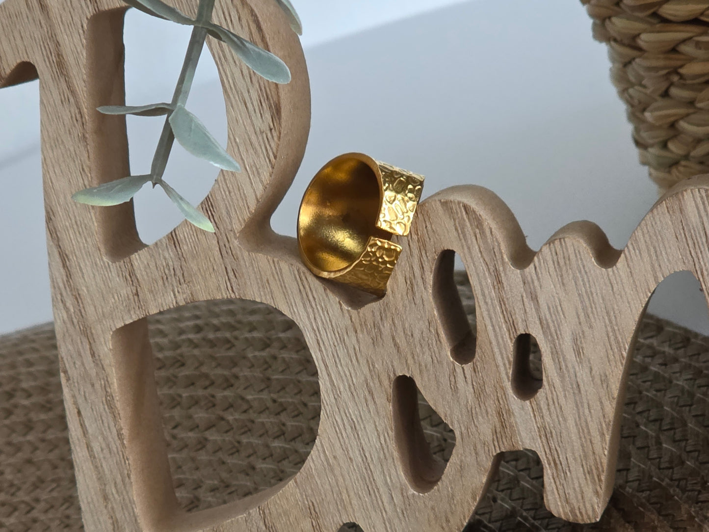 Notre Collection de Bijoux - Bague Large Doré