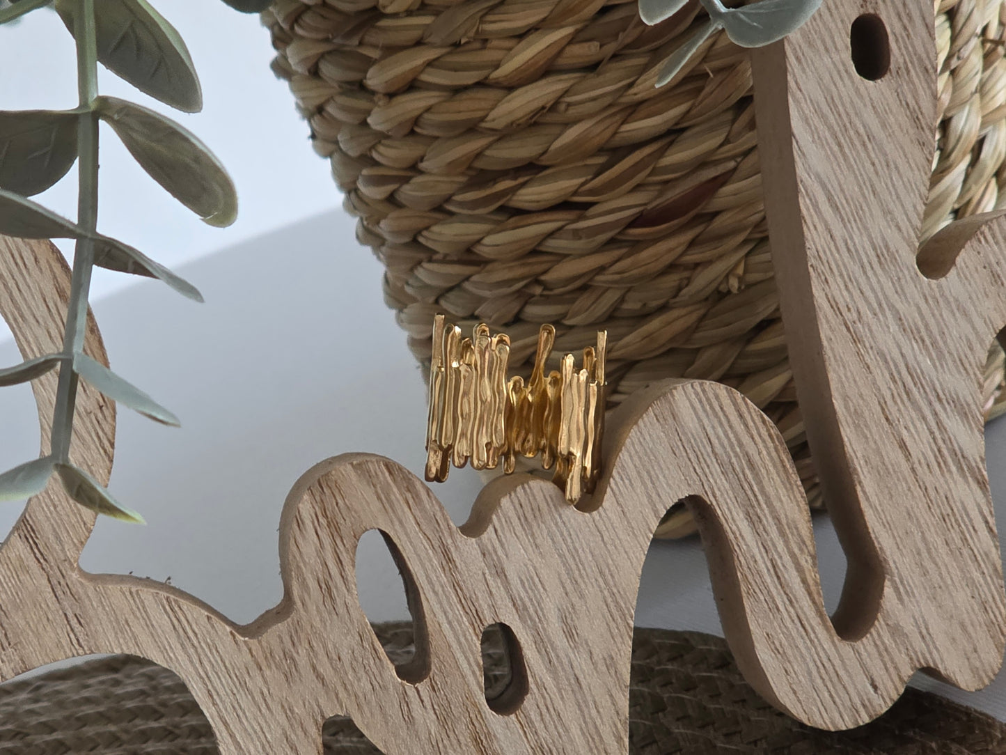 Notre Collection de Bijoux - Bague Texturé Doré