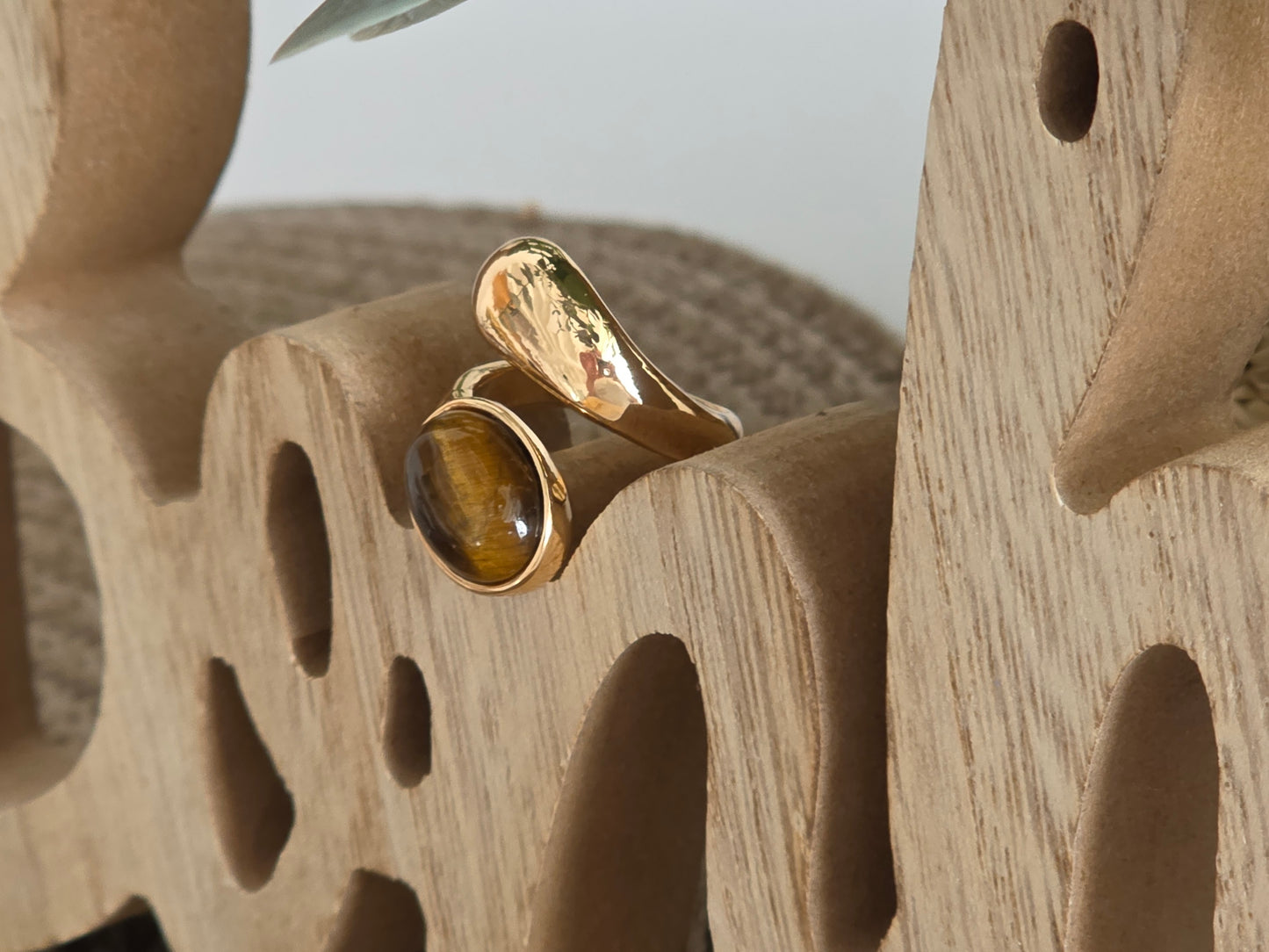 Notre Collection de Bijoux - Bague Serpent Œil de Tigre