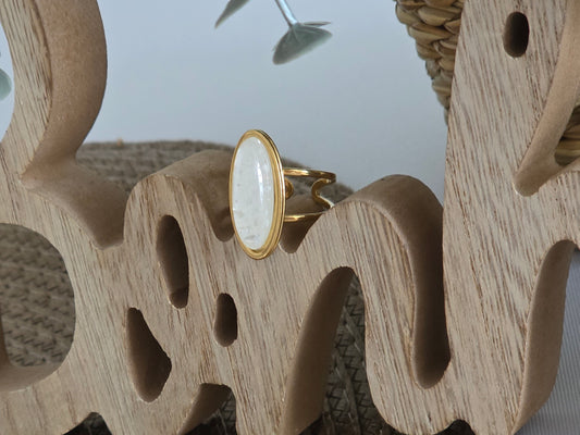 Notre Collection de Bijoux - Bague Vintage Perle Blanche