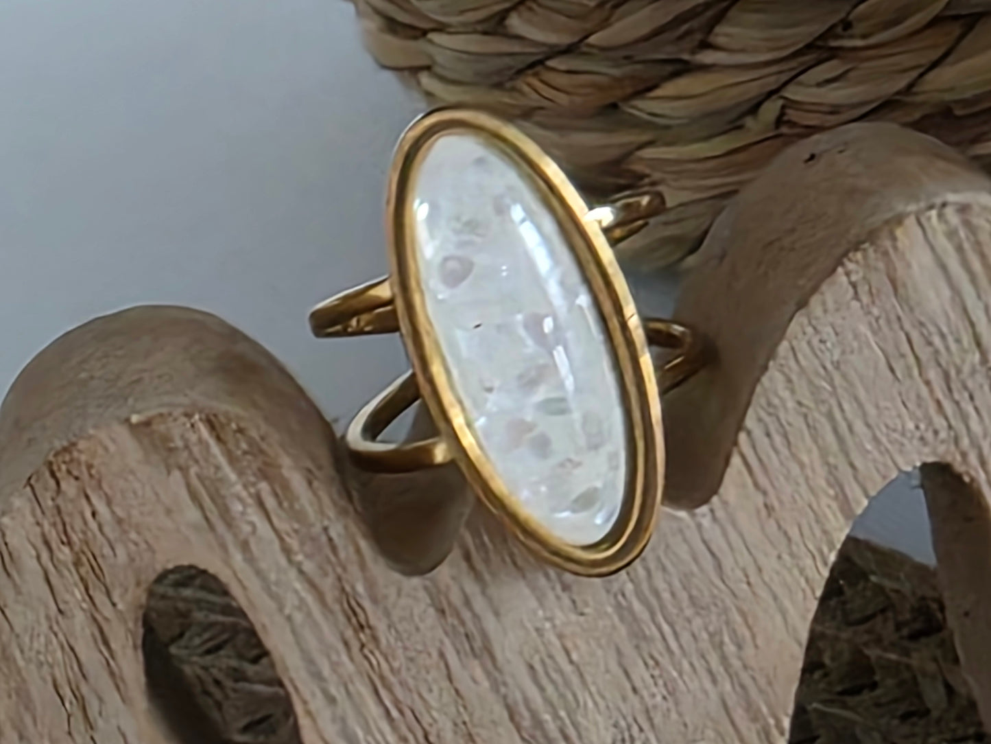 Notre Collection de Bijoux - Bague Vintage Perle Blanche