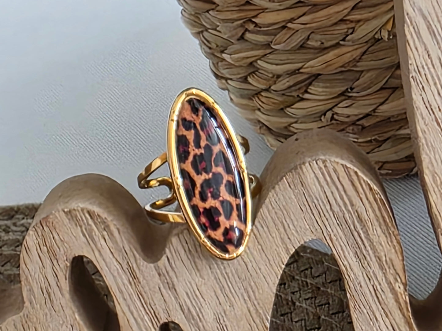 Notre Collection de Bijoux - Bague Vintage Perle Léopard