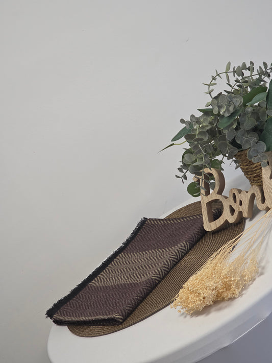 Nos Foulards Homme Marron Rayé