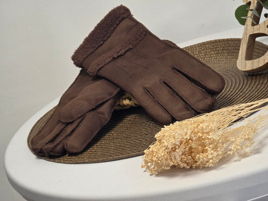 Nos Gants Fourré Femme Café