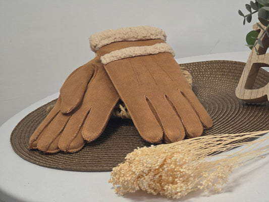 Nos Gants Fourré Femme Camel Beige