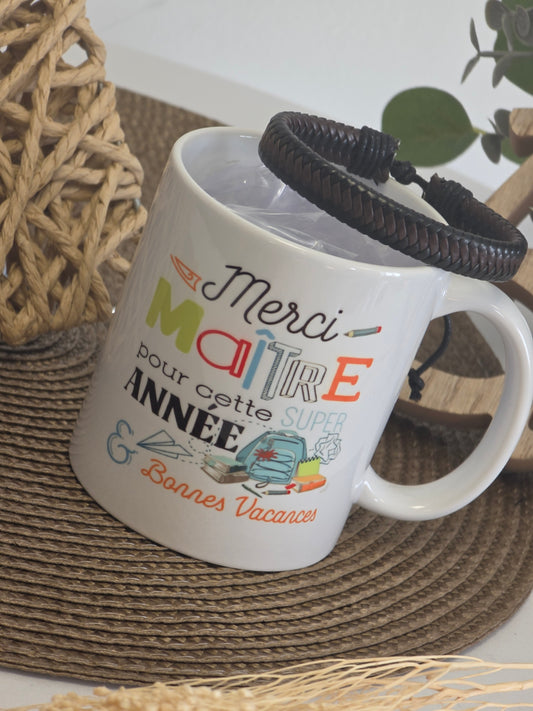 MUG MERCI MAITRE AVEC SON BRACELET