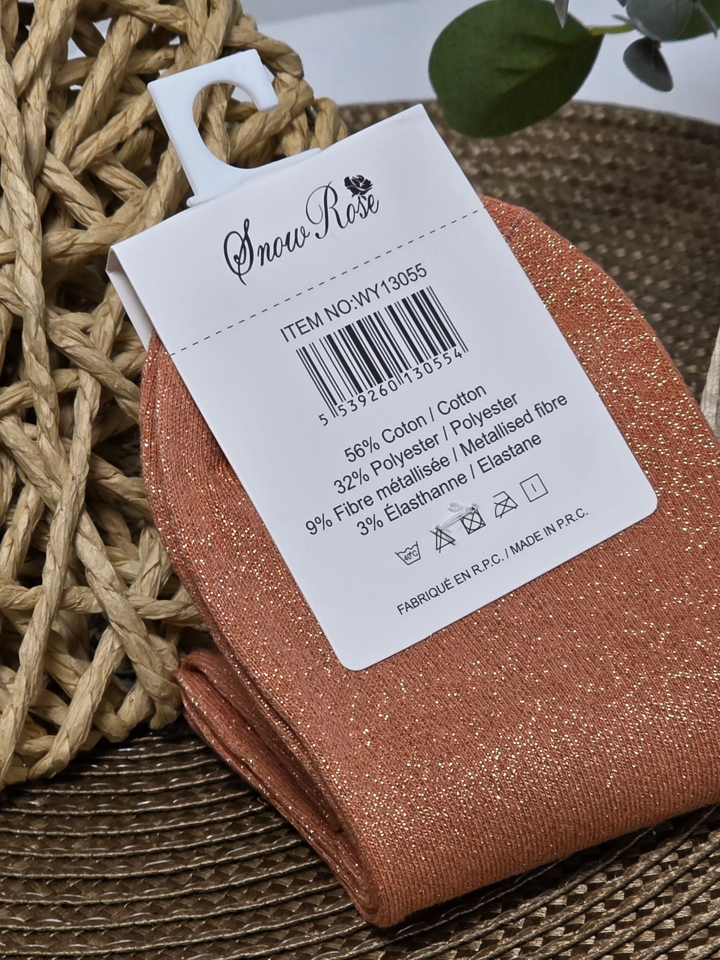 SEXY - Chaussette à Paillette Orange