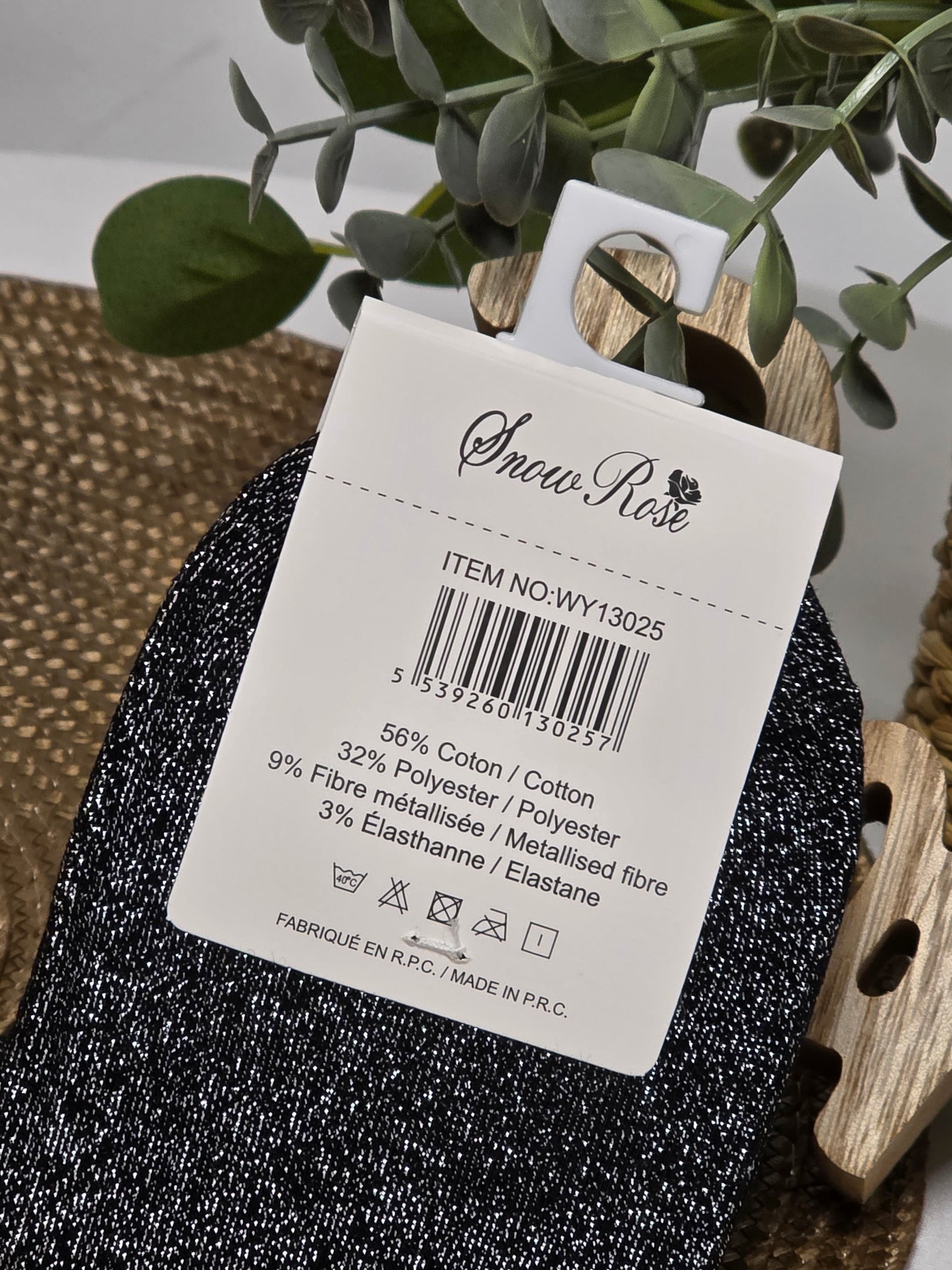 COQUETTE - Chaussette à Paillette Noir