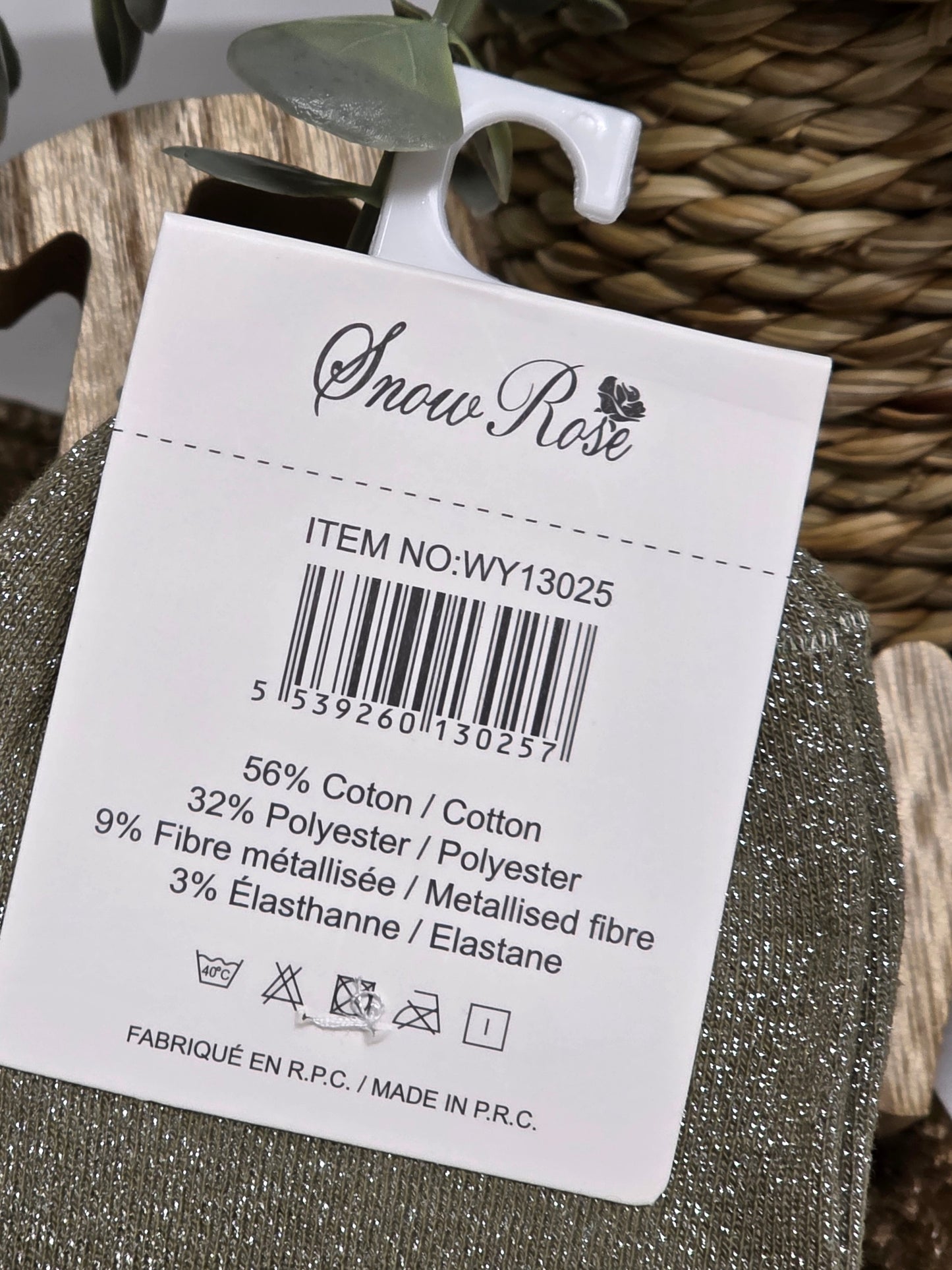 COQUETTE - Chaussette à Paillette Kaki