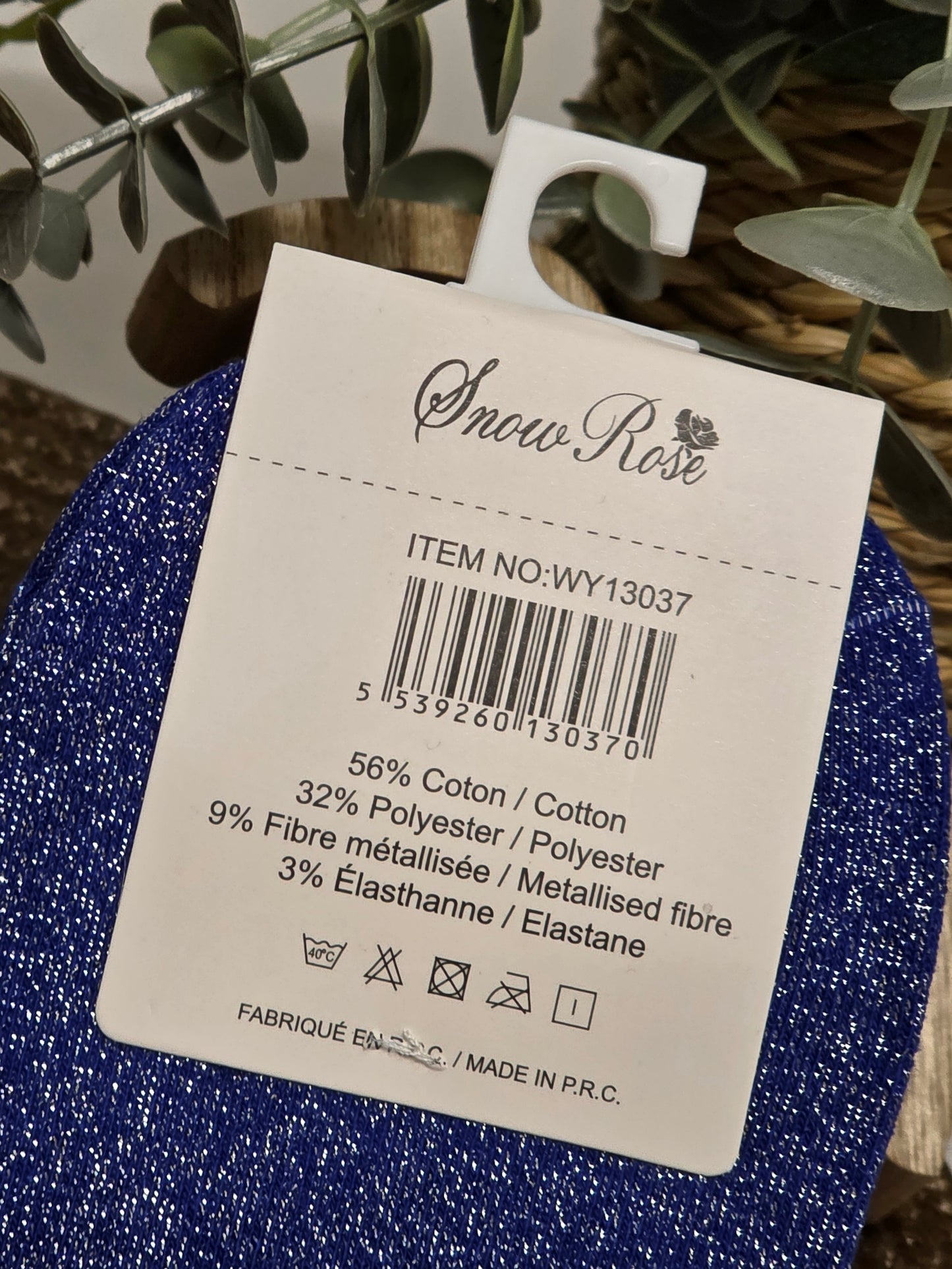 DELIRANTE - Chaussette à Paillette Bleu