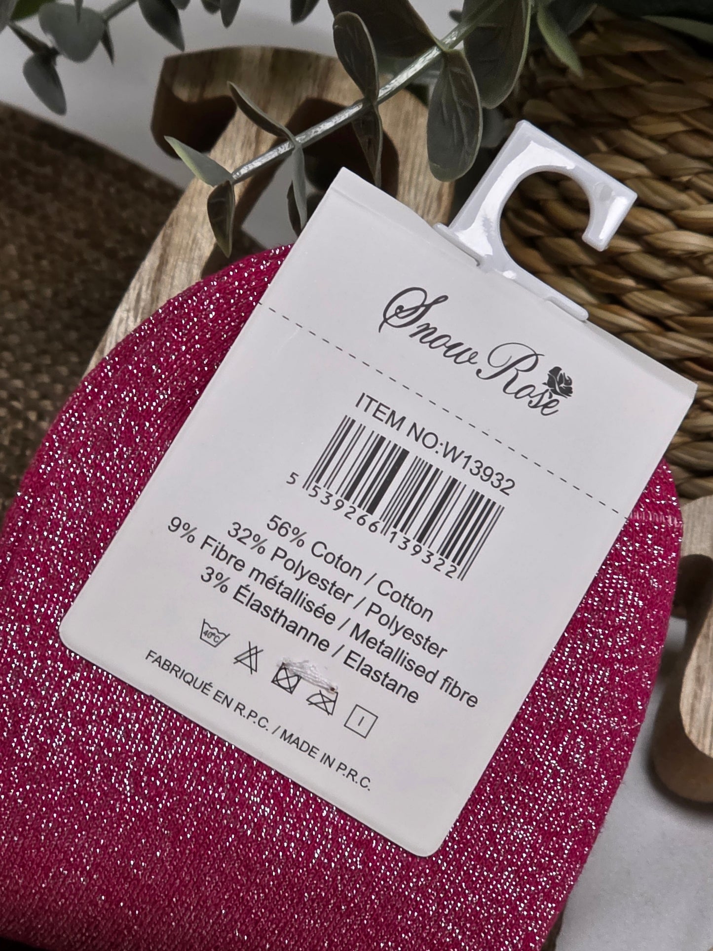 PRECIEUSE - Chaussette à Paillette Fuchsia