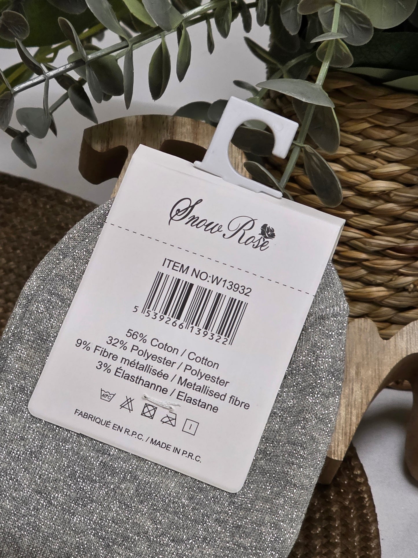 PRECIEUSE - Chaussette à Paillette Gris