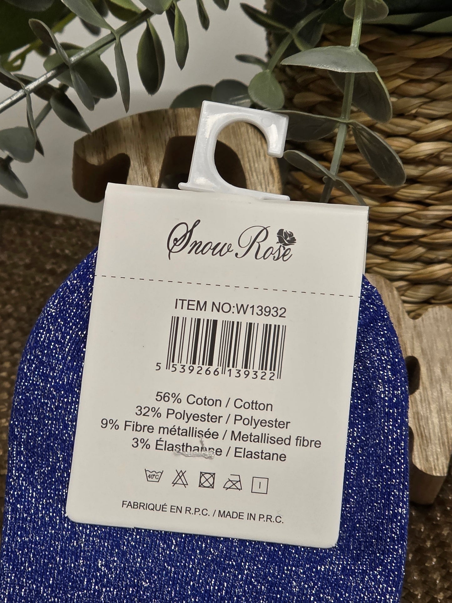 PRECIEUSE - Chaussette à Paillette Bleu