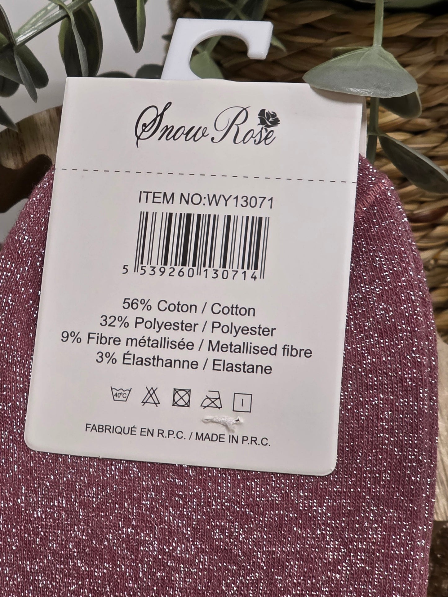 REVEUSE - Chaussette à Paillette Violine