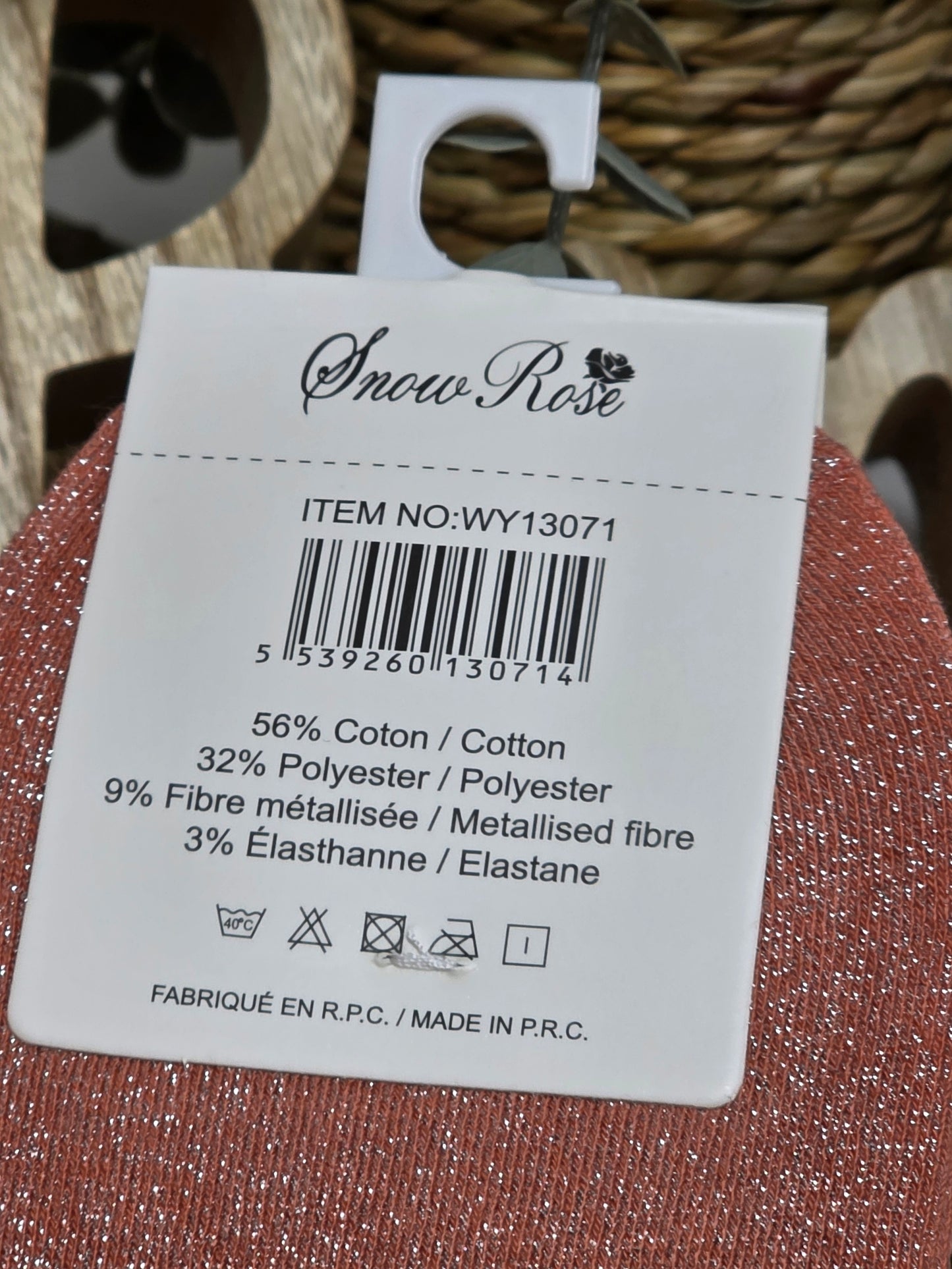 REVEUSE - Chaussette à Paillette Corail