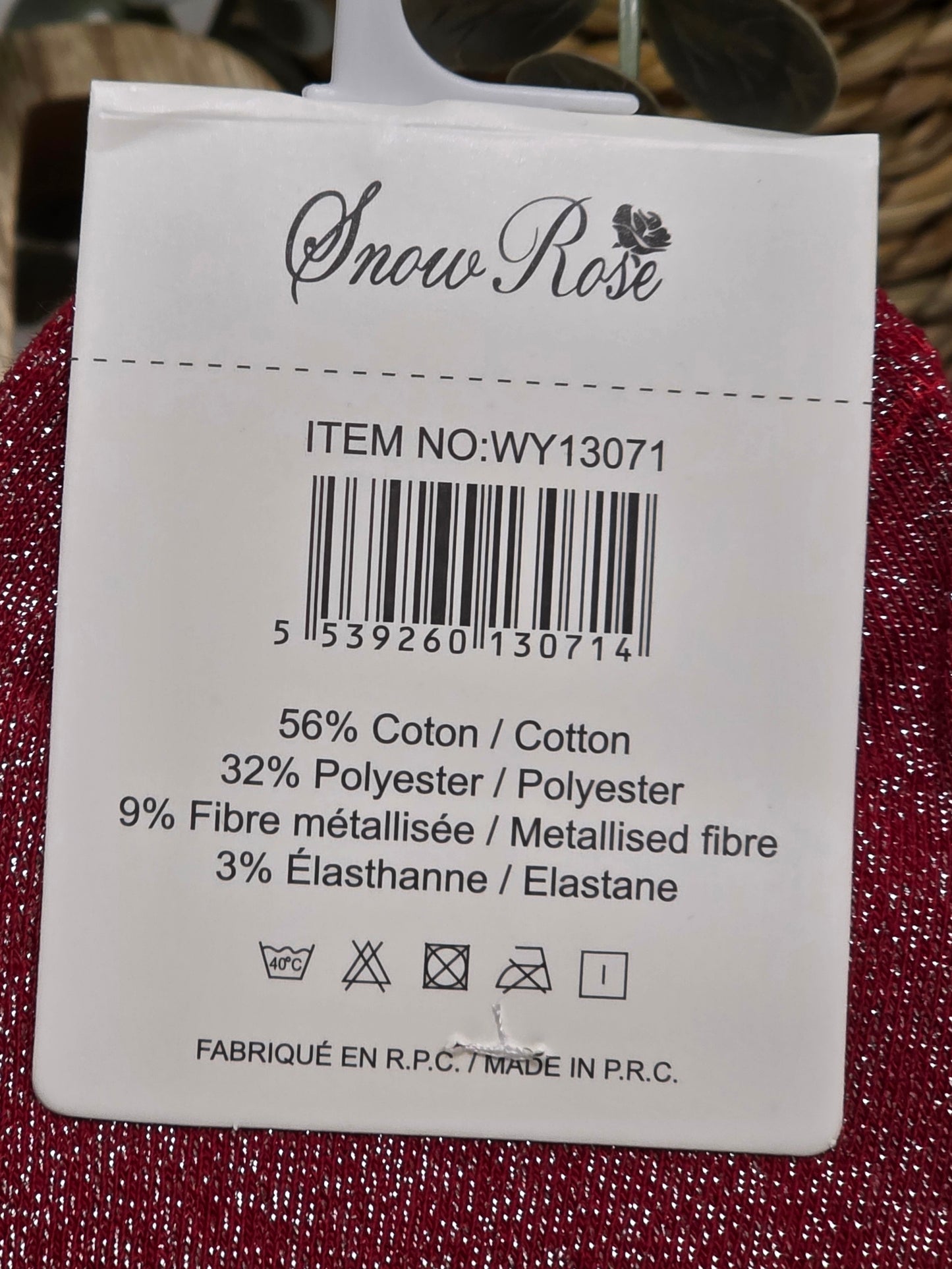 REVEUSE - Chaussette à Paillette Bordeaux