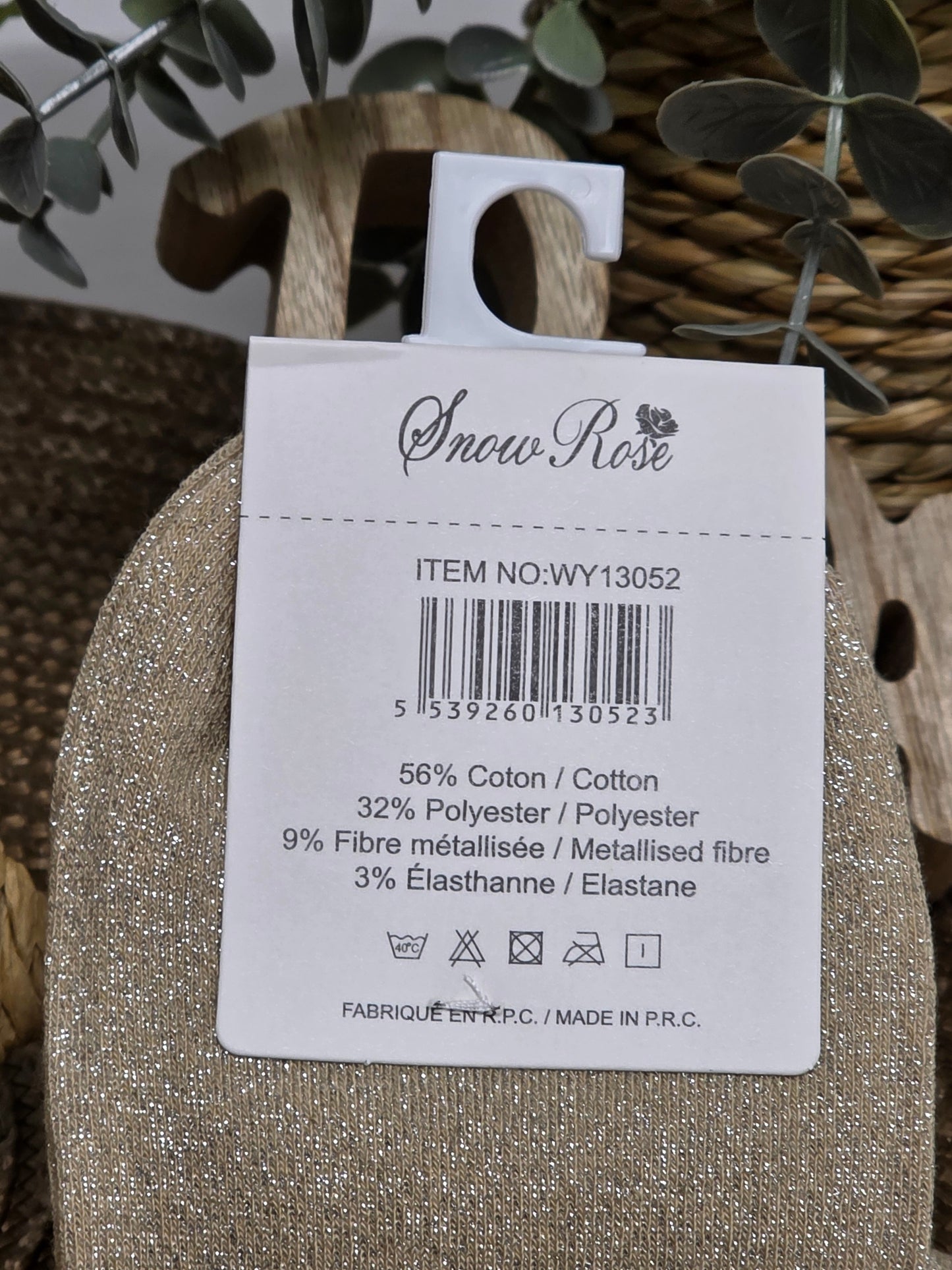 WESH - Chaussette à Paillette Beige