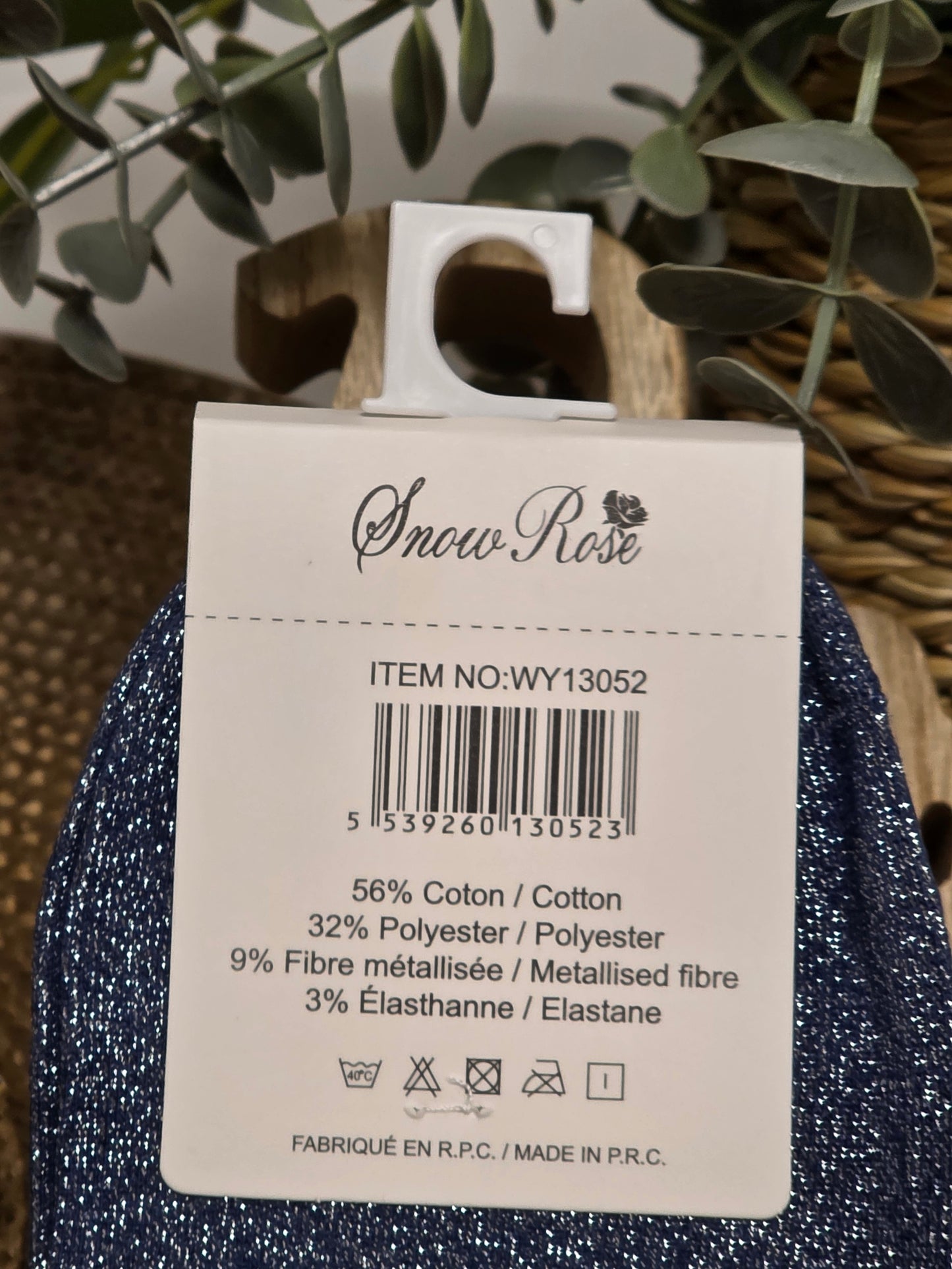 WESH - Chaussette à Paillette Bleu