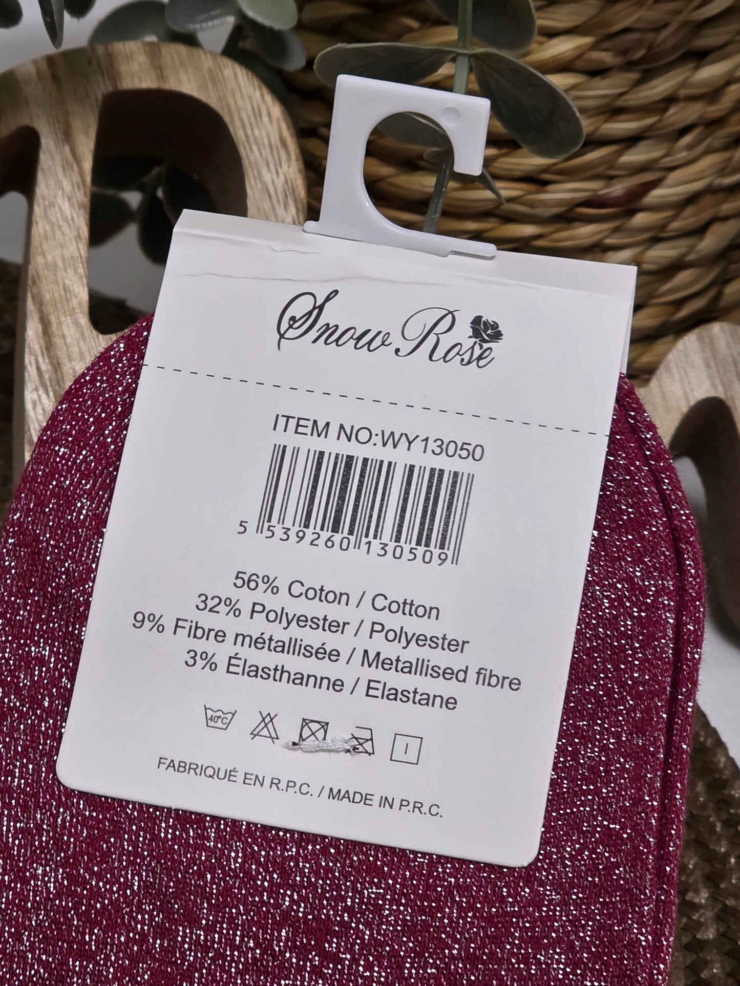 AIGRIE - Chaussette à Paillette Fuchsia