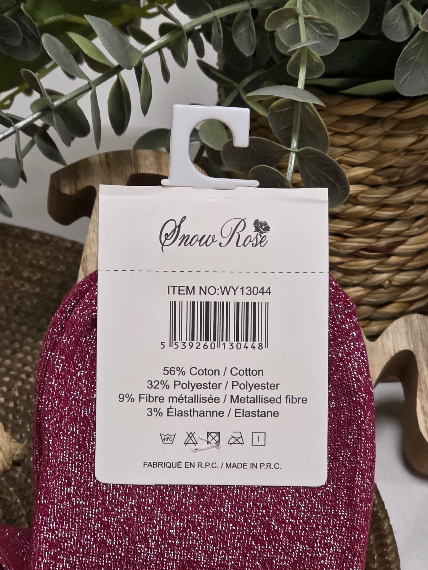 BLONDASSE - Chaussette à Paillette Fuchsia