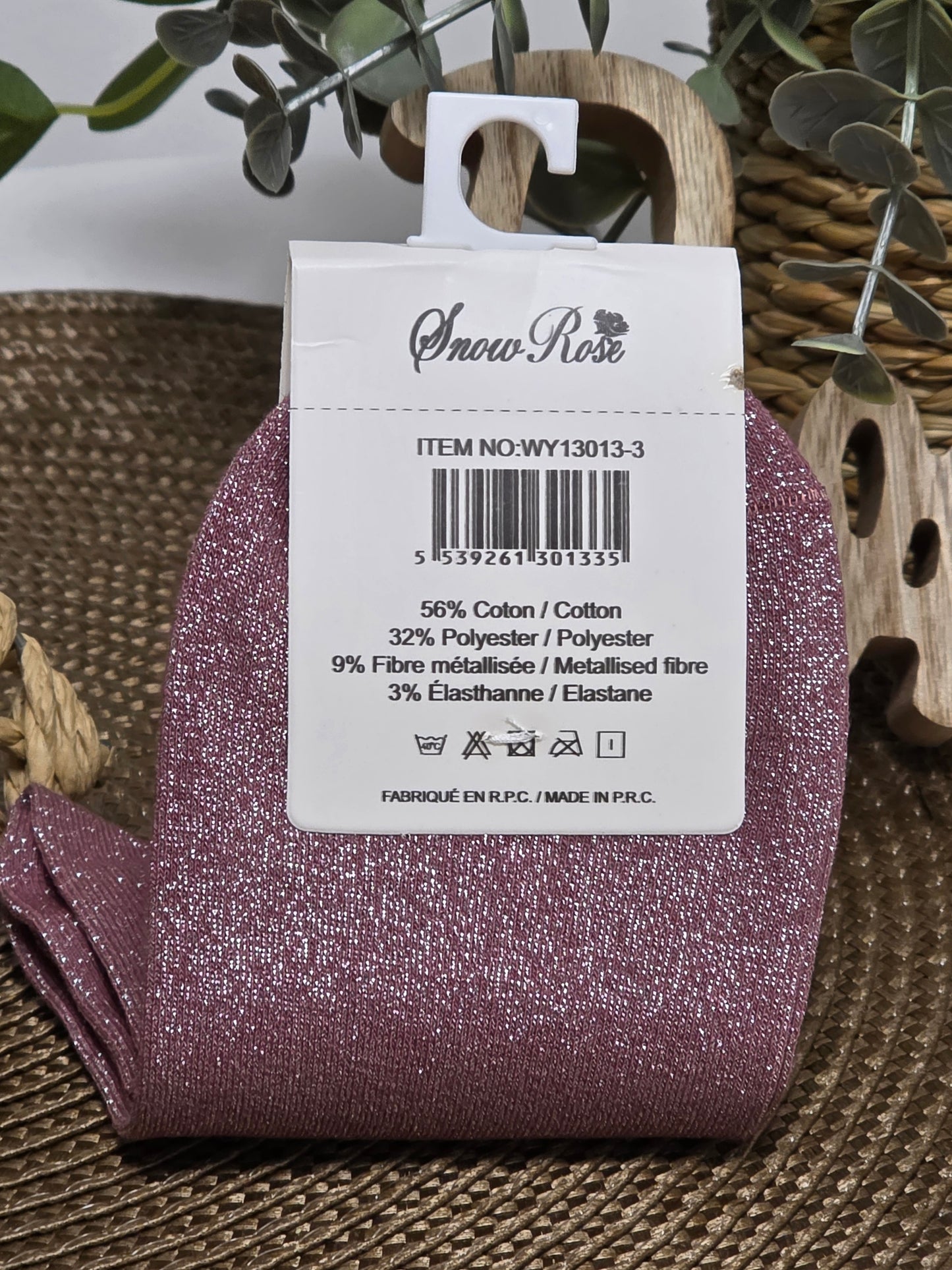 BRUNETTE - Chaussette à Paillette Violine