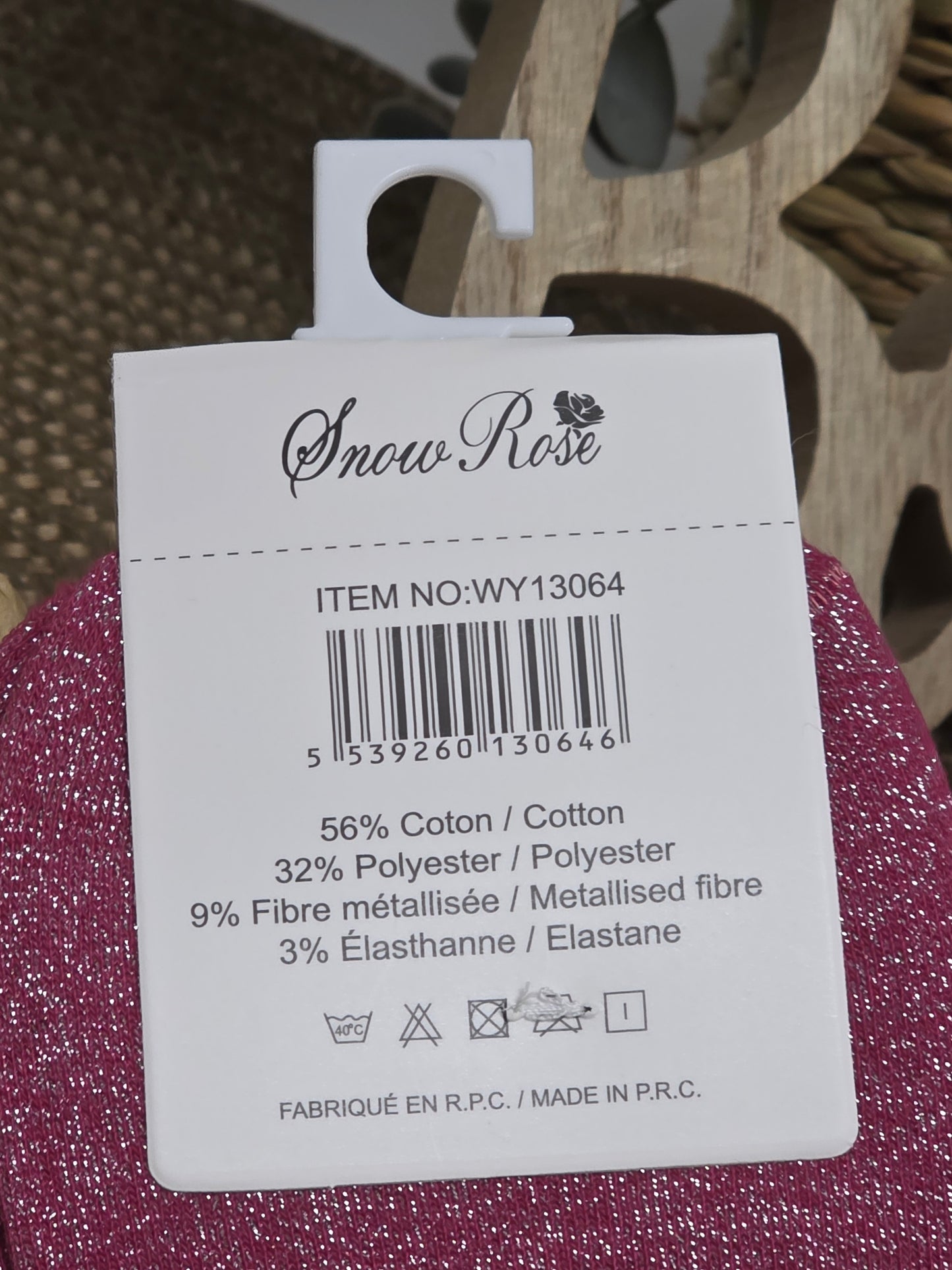 J'ADORE - Chaussette à Paillette Rouge Grenat