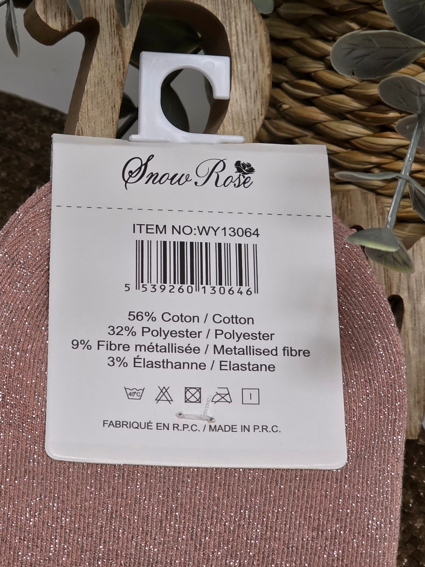 J'ADORE - Chaussette à Paillette Rose