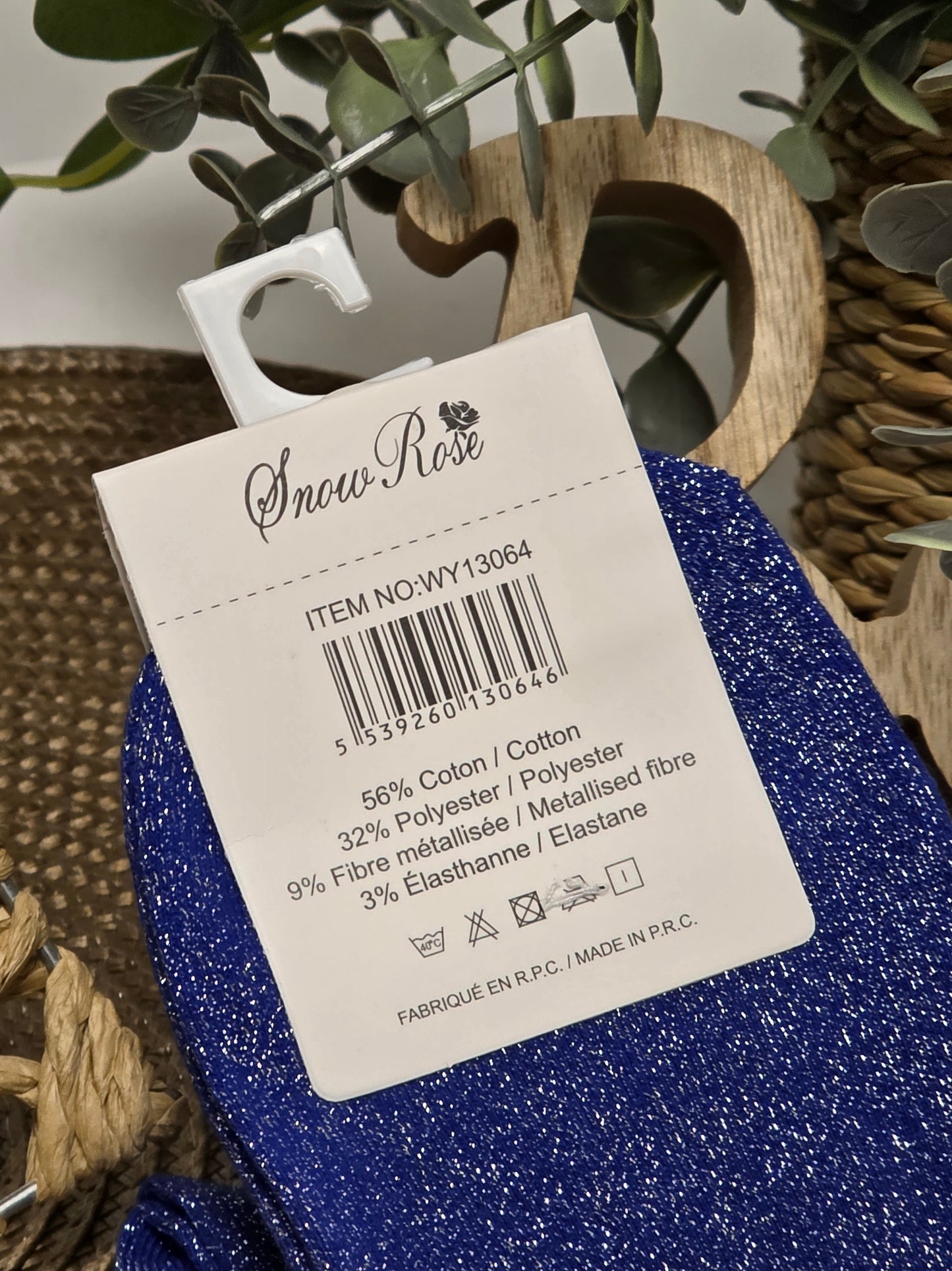 J'ADORE - Chaussette à Paillette Bleu