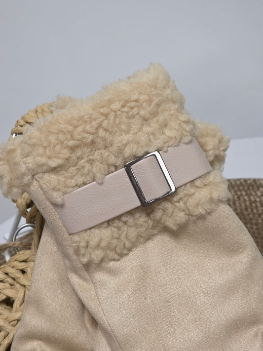 Nos Gants Tactile Femme Beige