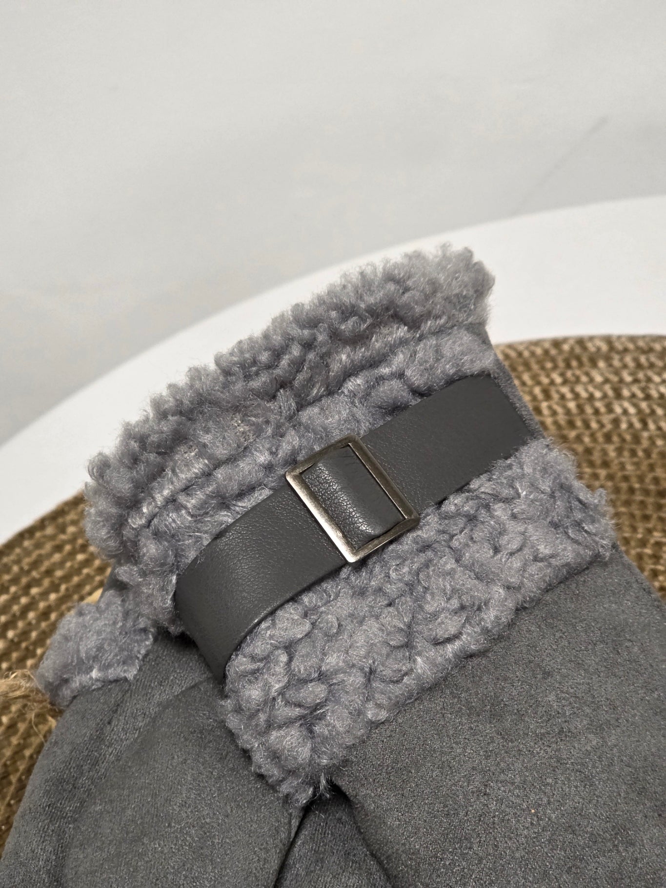 Nos Gants Tactile Femme Gris Foncé