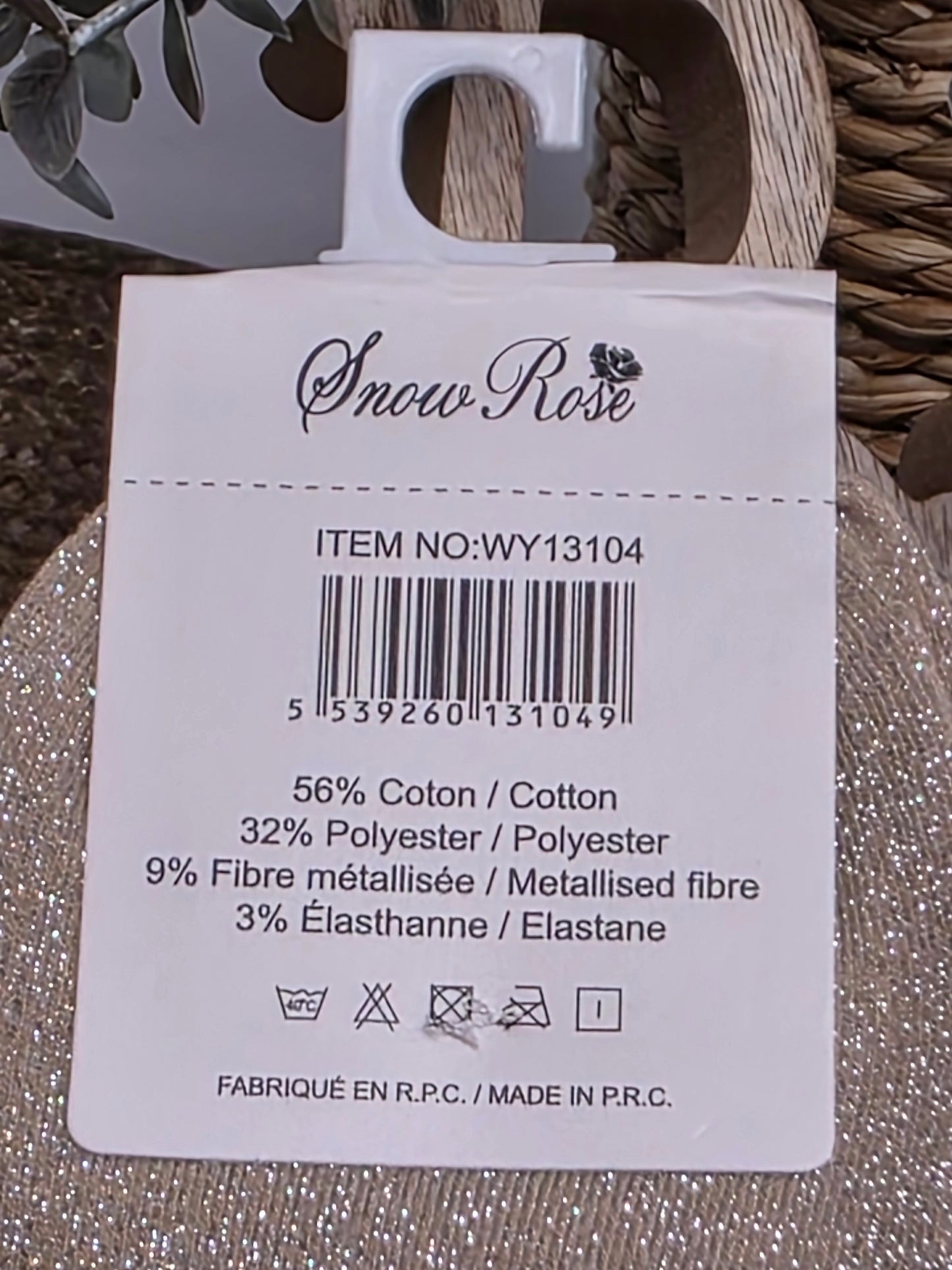 MARRAINE - Chaussette à Paillette Beige