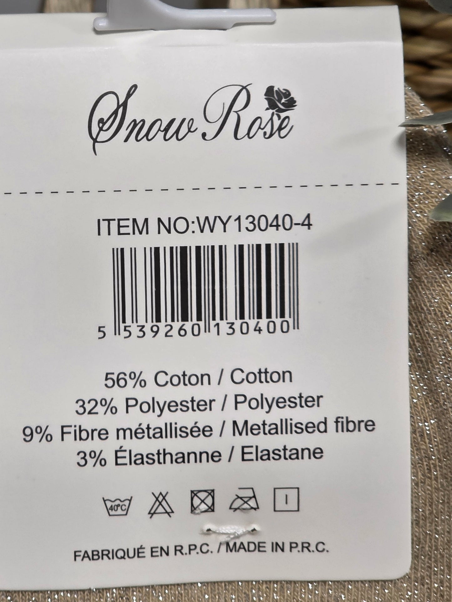 CONNASSE - Chaussette à Paillette Beige