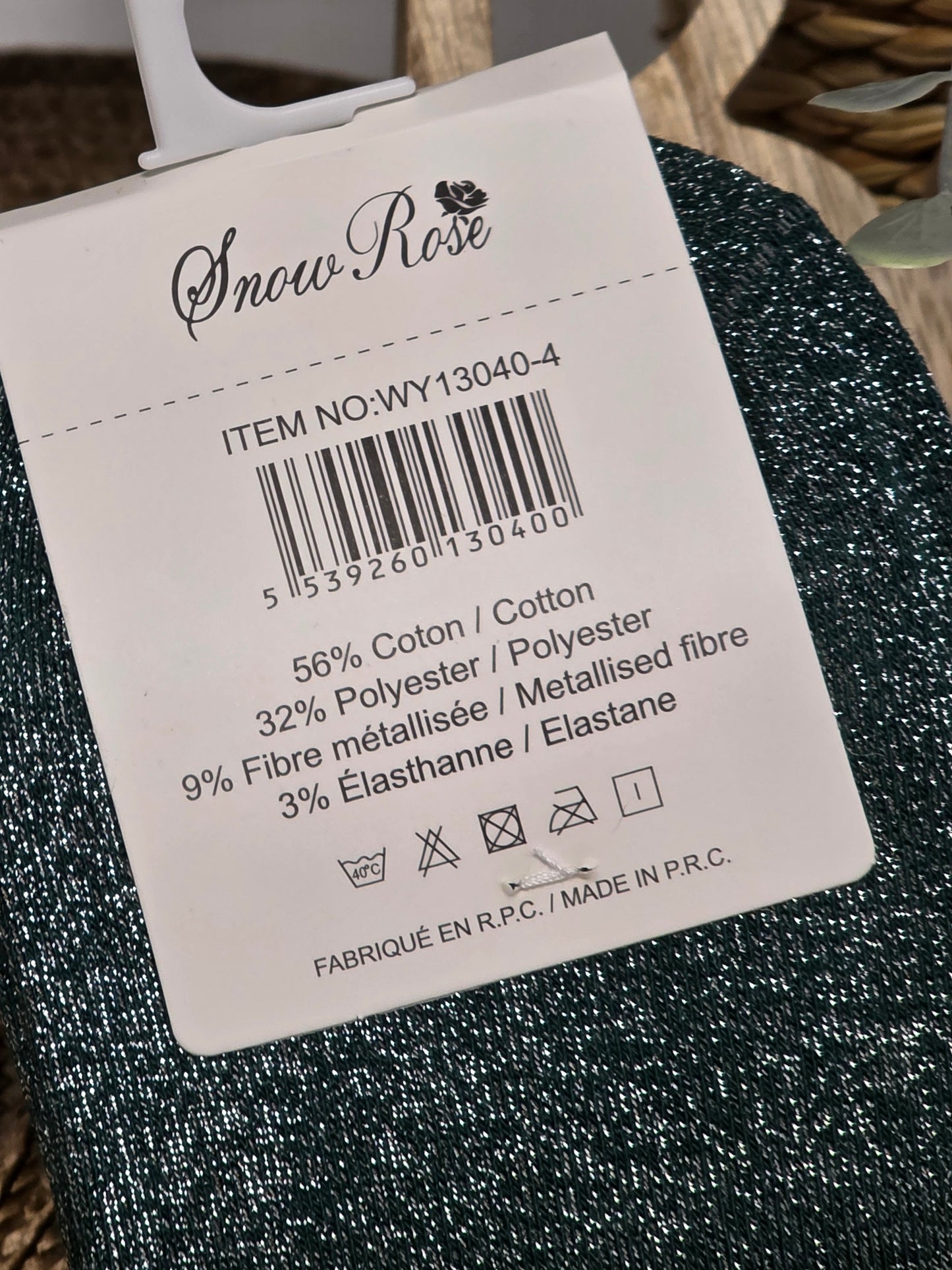 CONNASSE - Chaussette à Paillette Vert Foncé