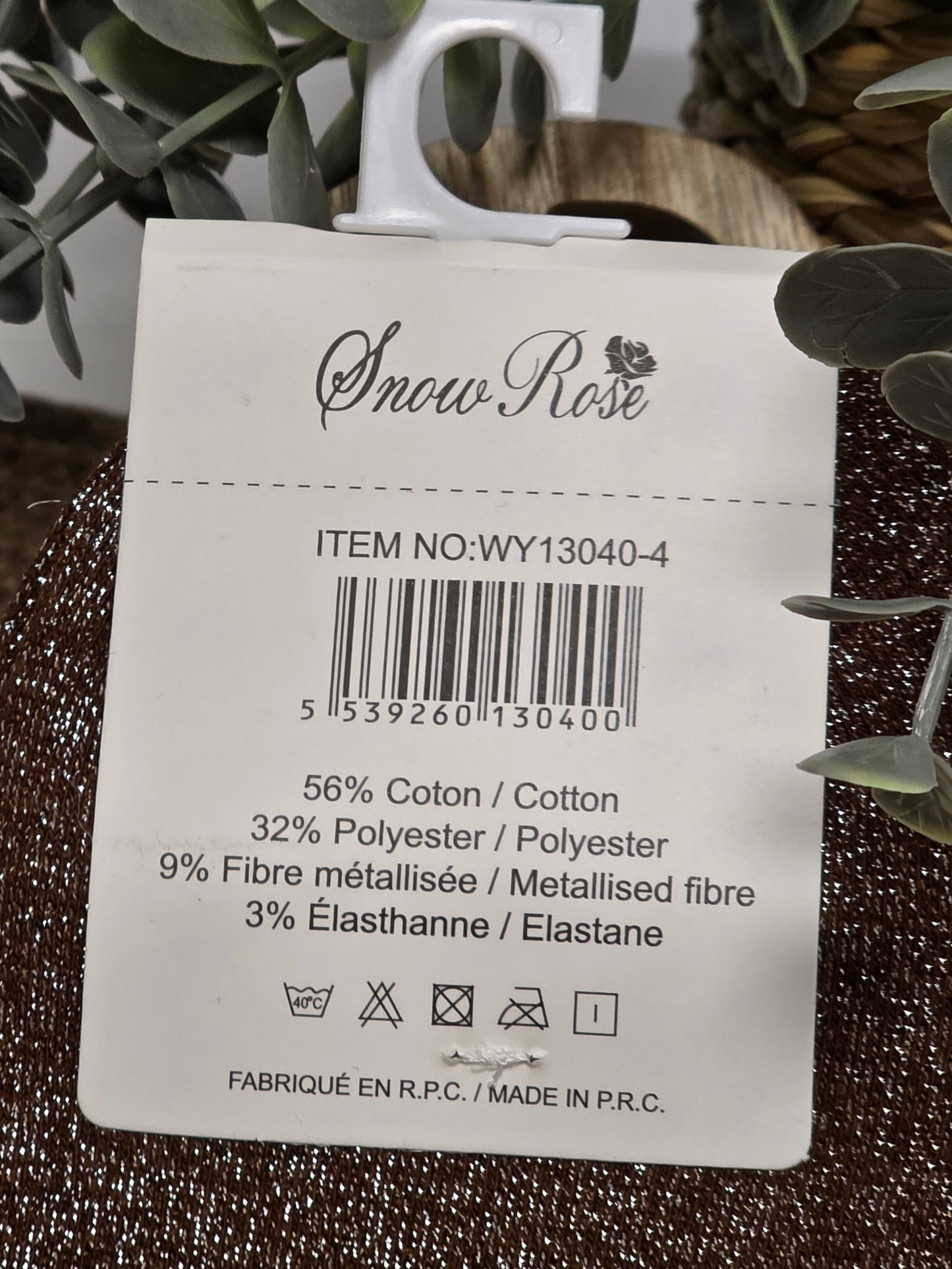 CONNASSE - Chaussette à Paillette Marron