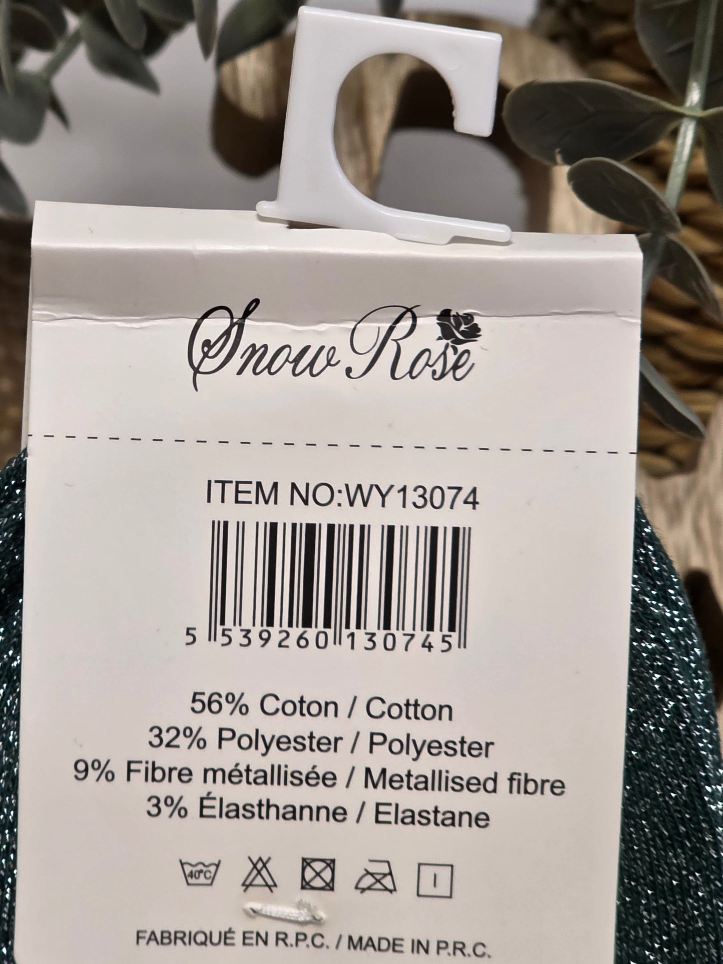 PRINCESSE - Chaussette à Paillette Vert Foncé