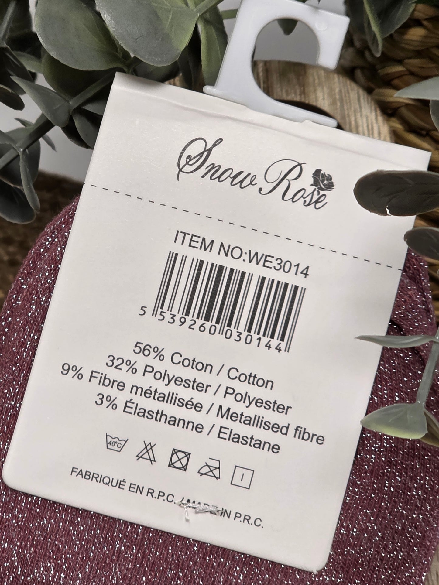 ADORABLE - Chaussette à Paillette Enfant Violine