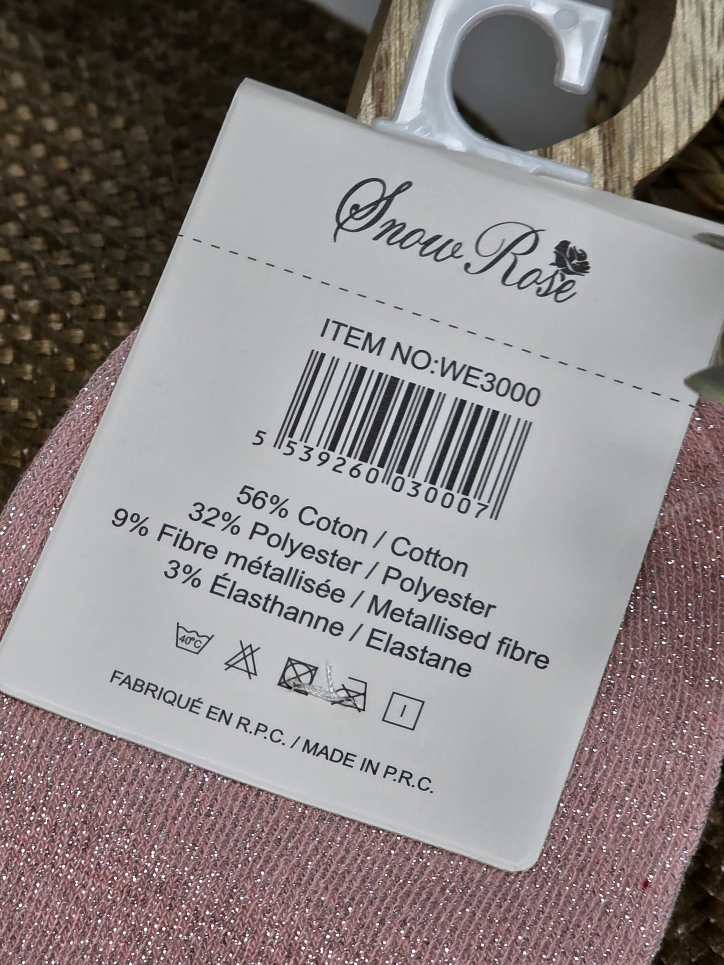 BICHETTE - Chaussette à Paillette Enfant Rose Clair