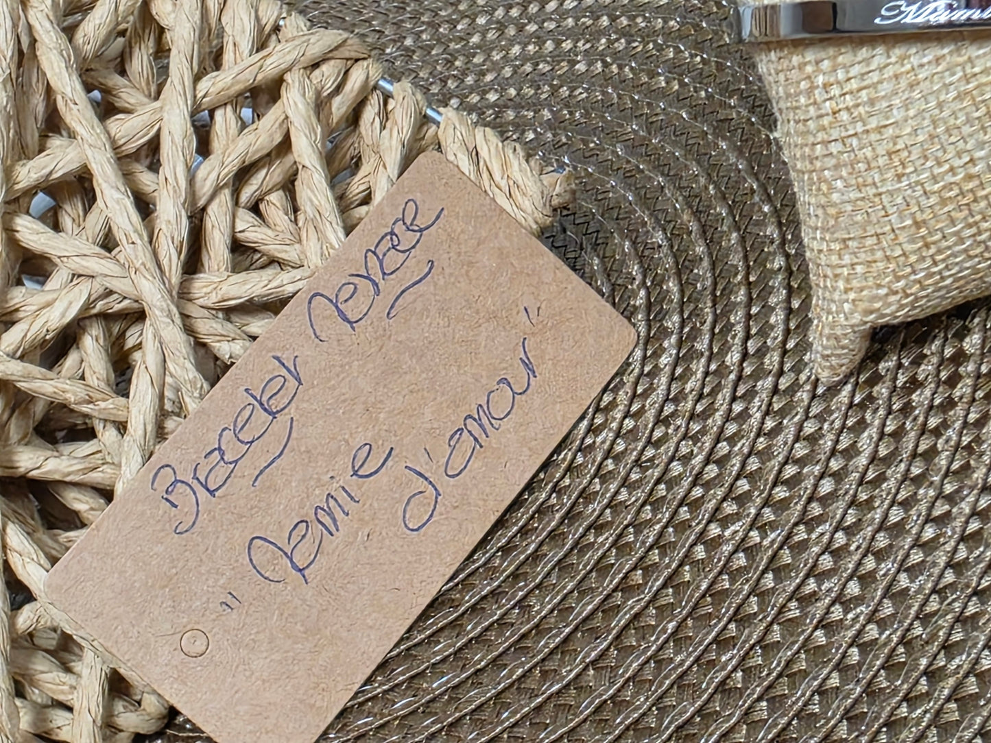 LES BRACELETS A MESSAGE " MAMIE D'AMOUR " Argenté