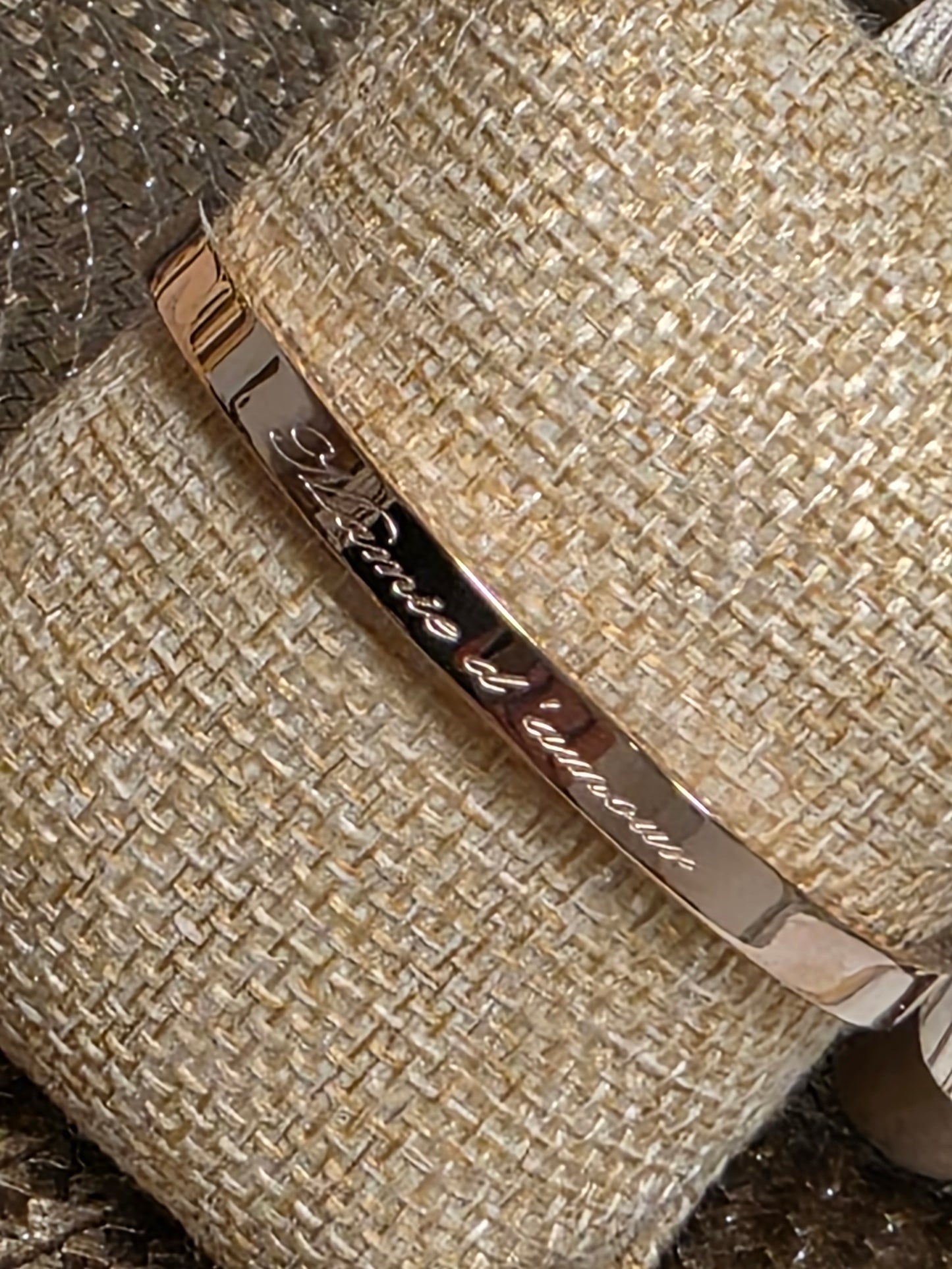 LES BRACELETS A MESSAGE " MAMIE D'AMOUR " Cuivré