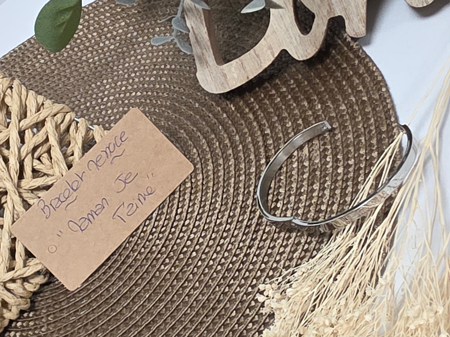 LES BRACELETS A MESSAGE " MAMAN JE T'AIME " Argenté